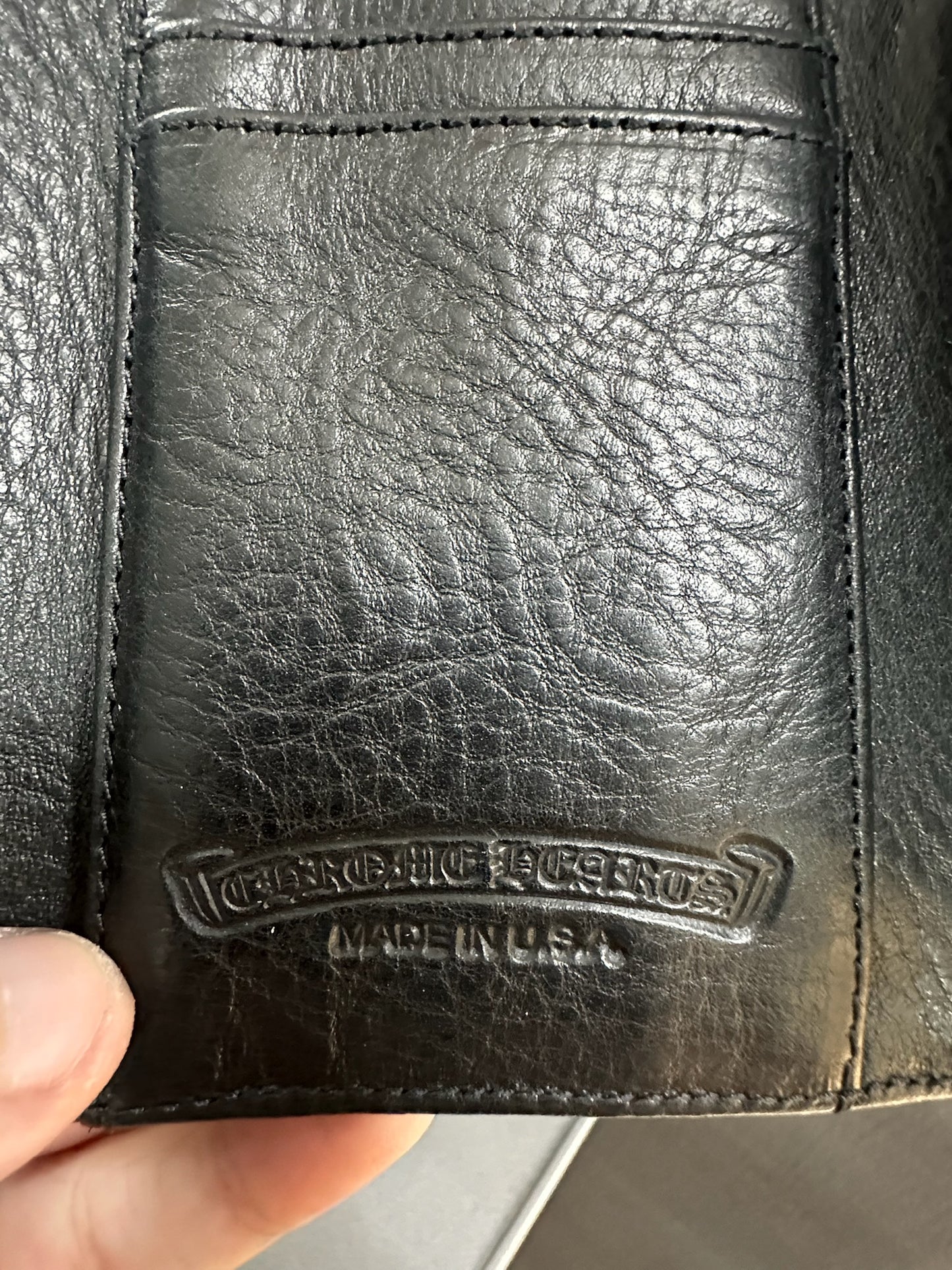 Chrome Hearts buckle scroll wallet