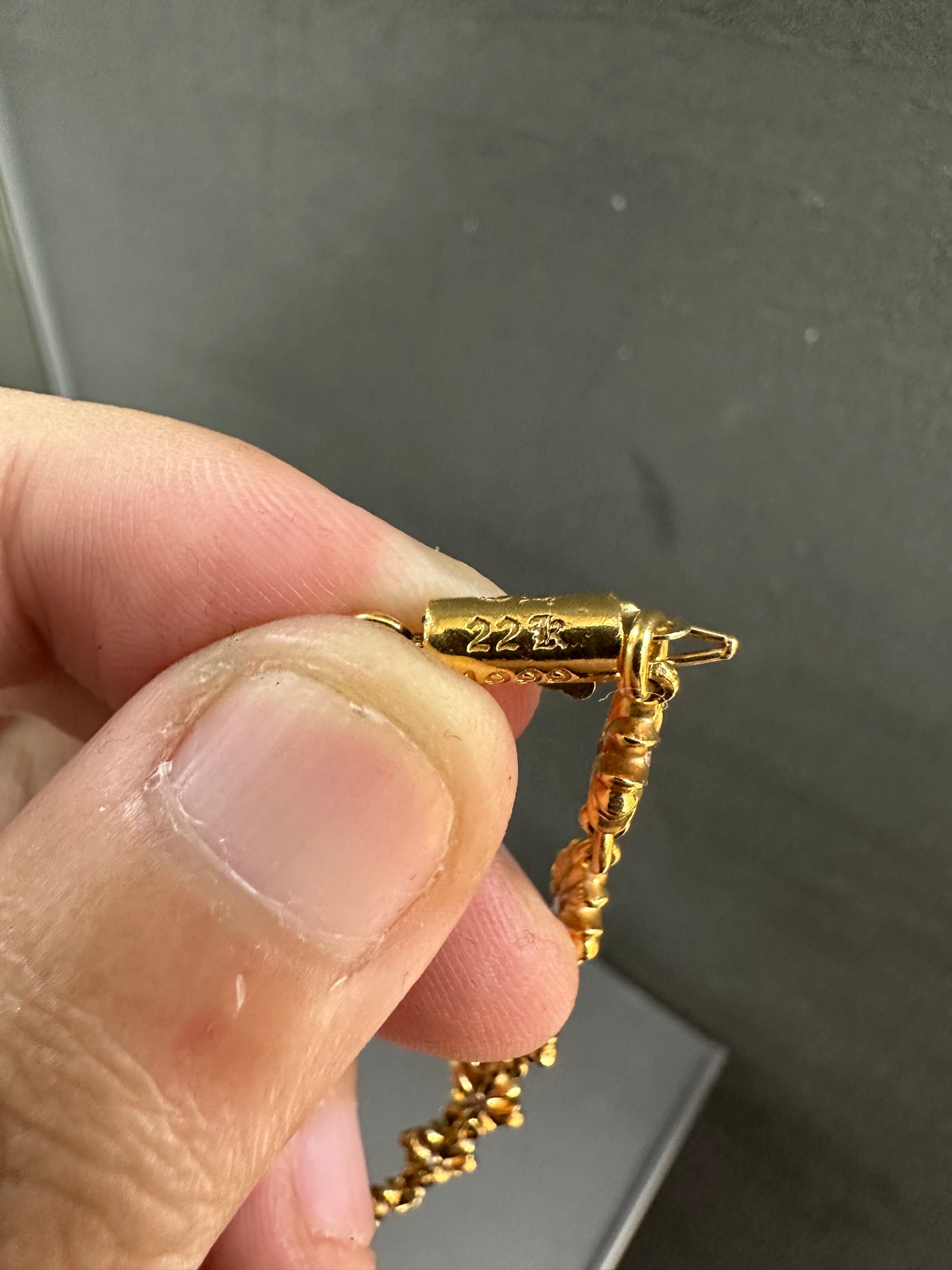Chrome Hearts 22k Tiny e bracelet with diamonds 13 links