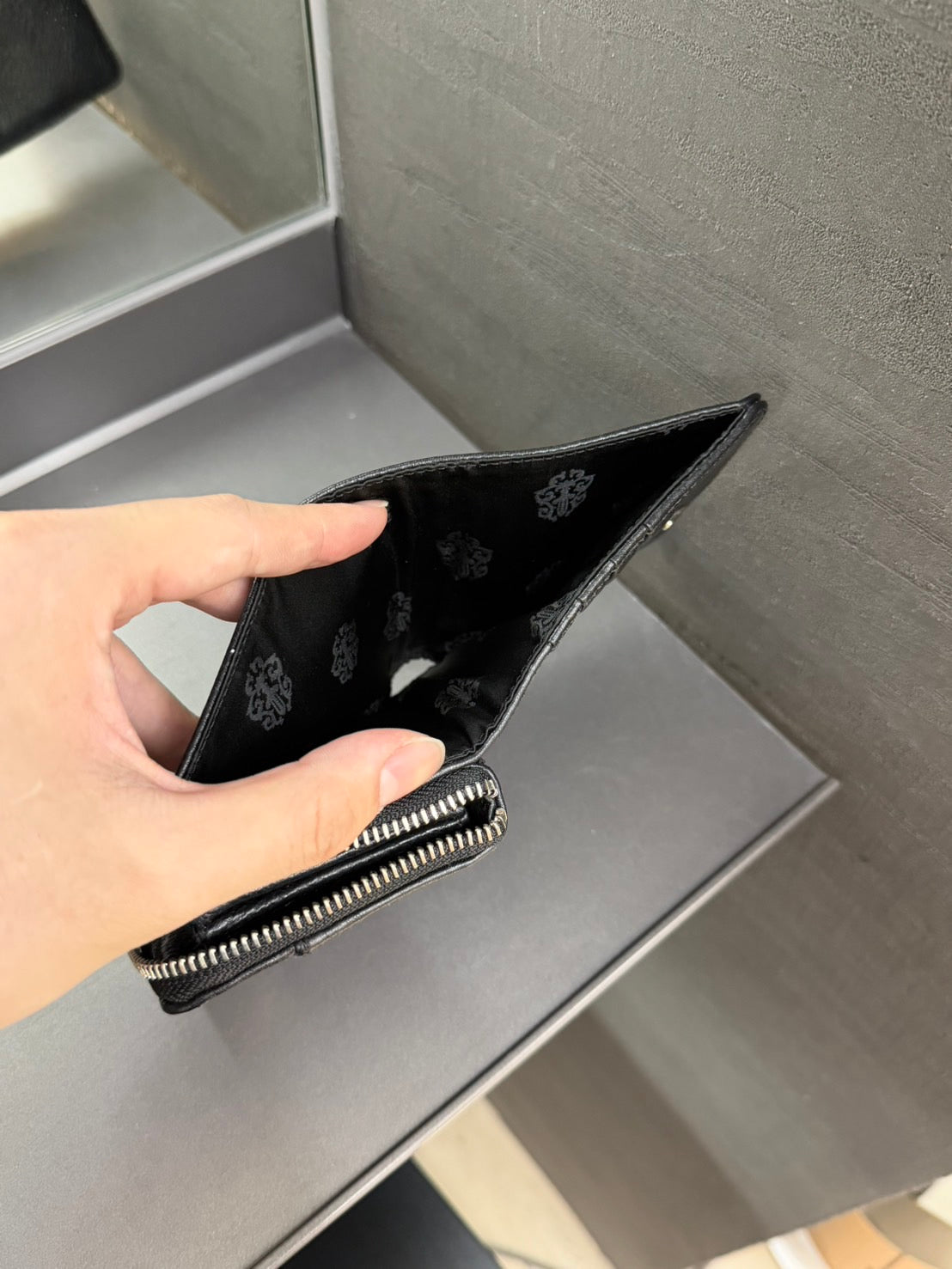 Chrome Hearts Square Zip Wallet