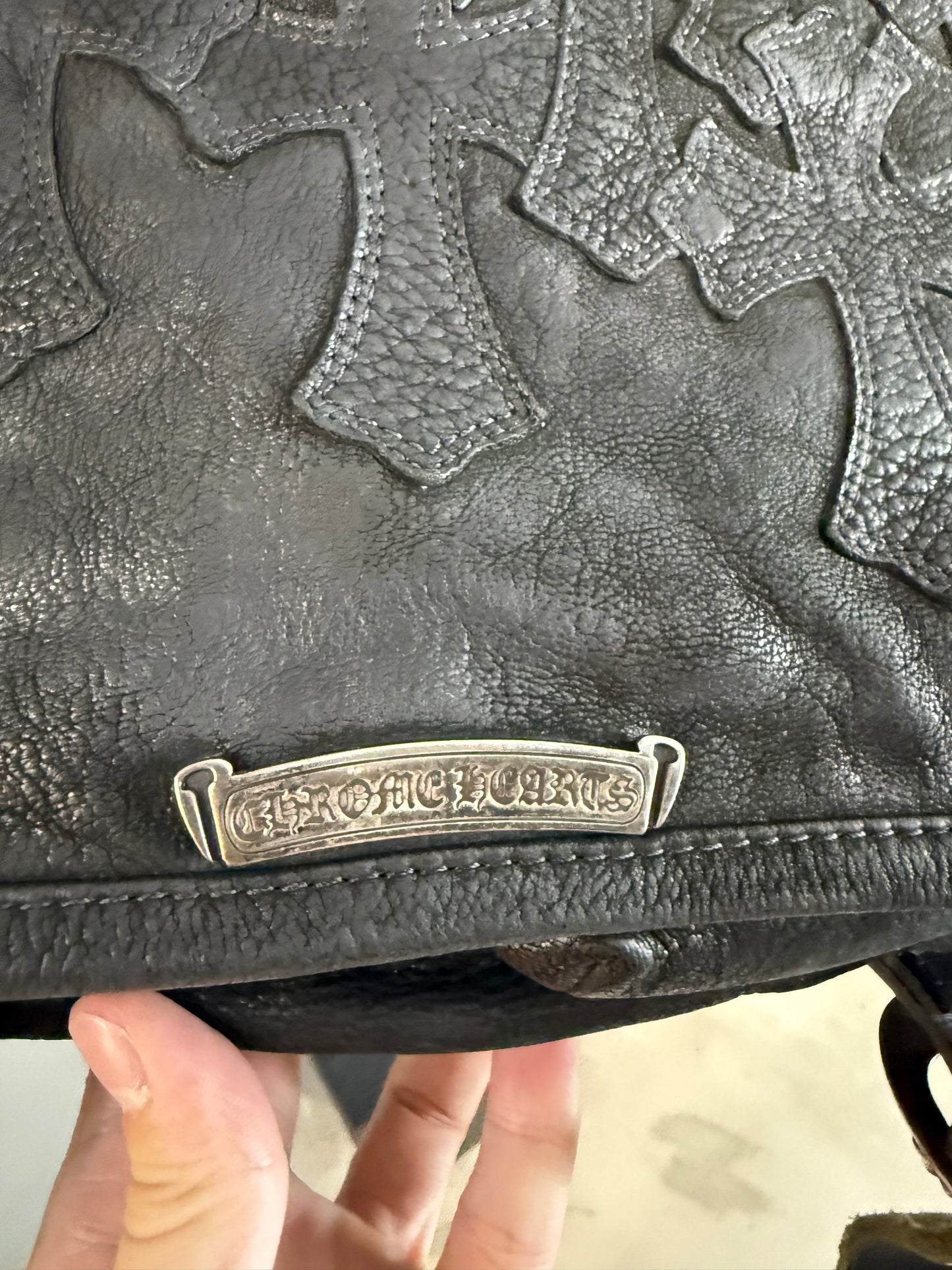Chrome Hearts Multiple cross patches messenger bag