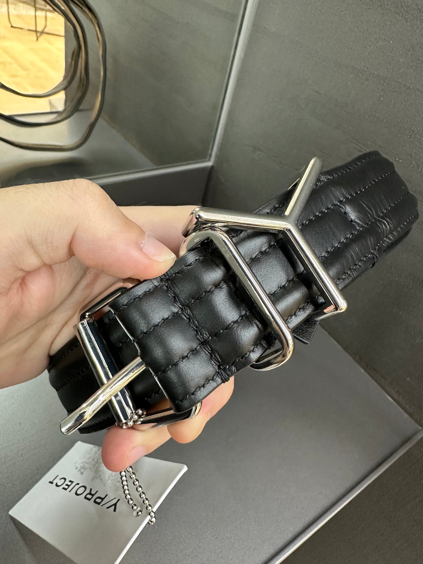 Y/Project Black Silver Belt