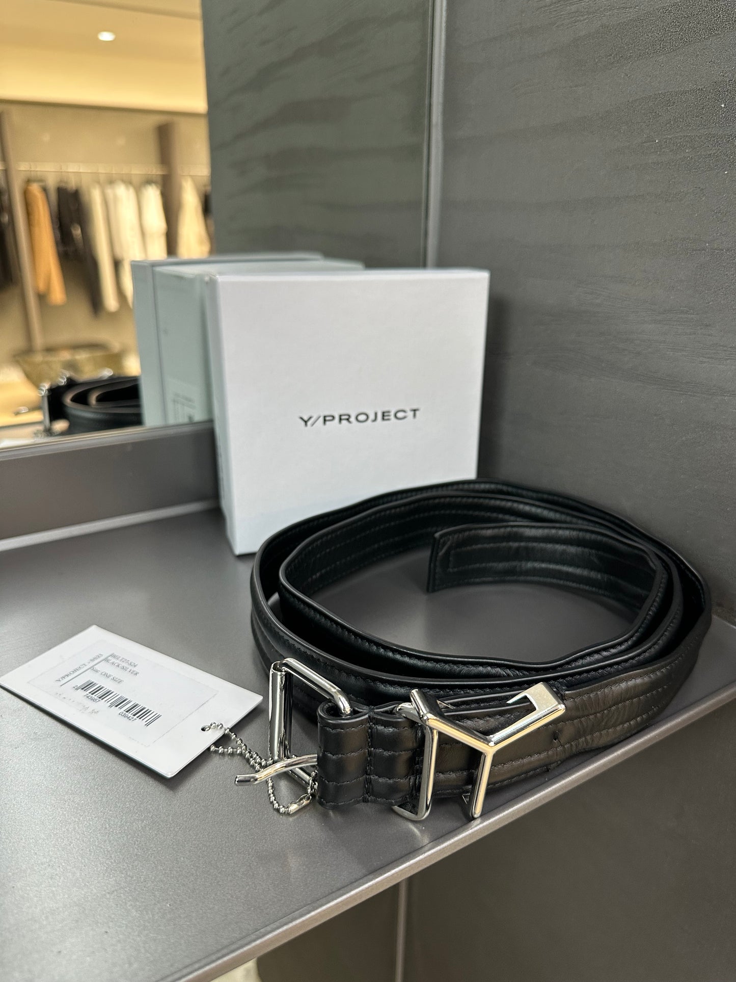 Y/Project Black Silver Belt
