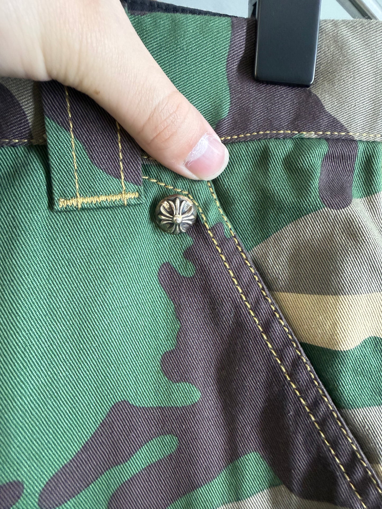 Chrome Hearts leather patched shorts