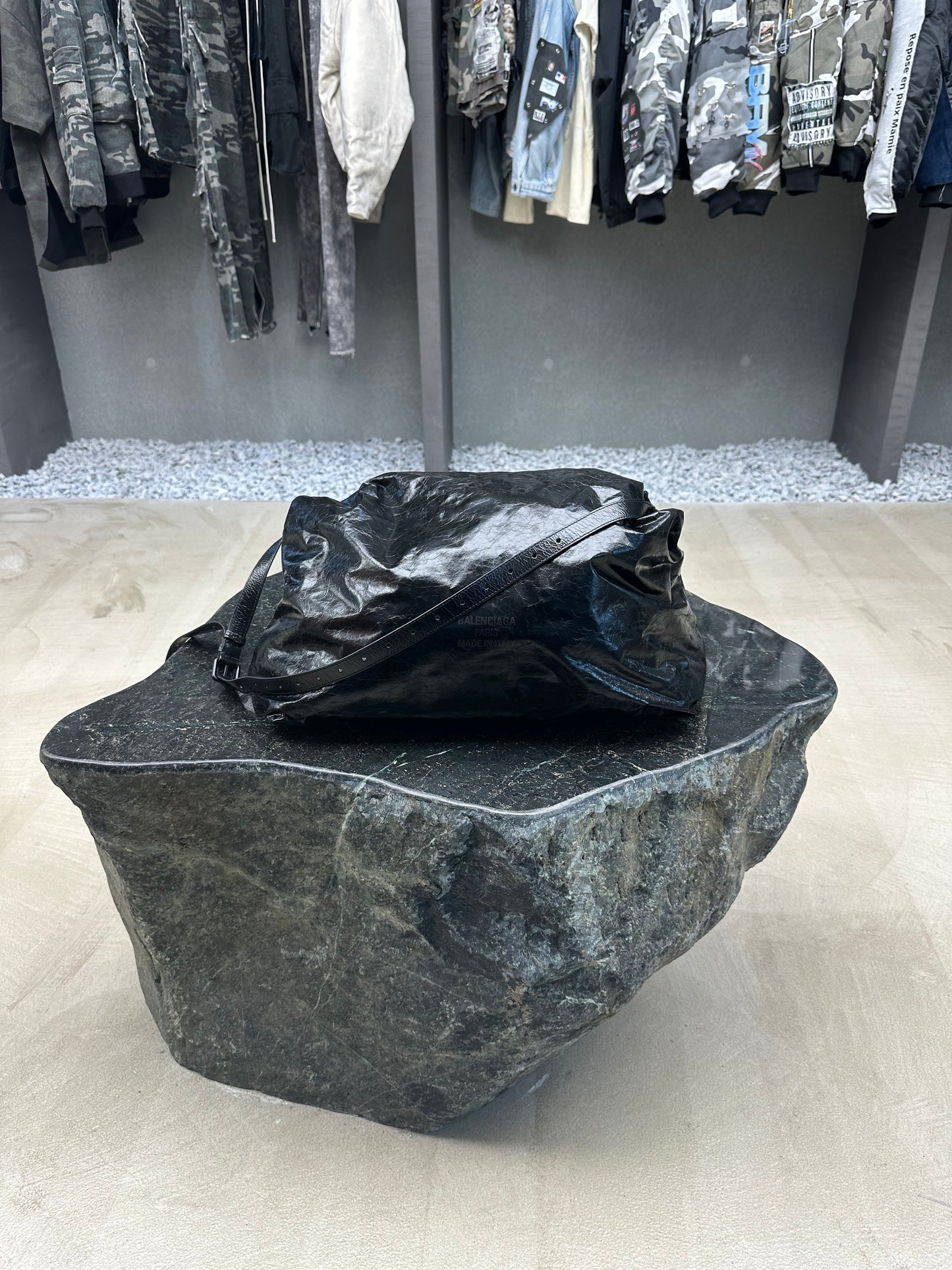 Balenciaga Leather Trash Bag