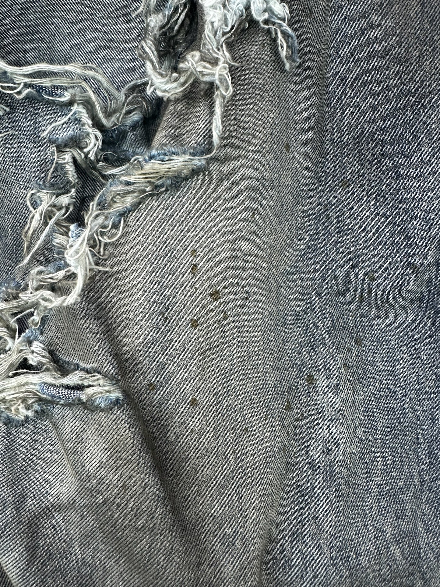 Balenciaga Distressed Wide Leg Jeans