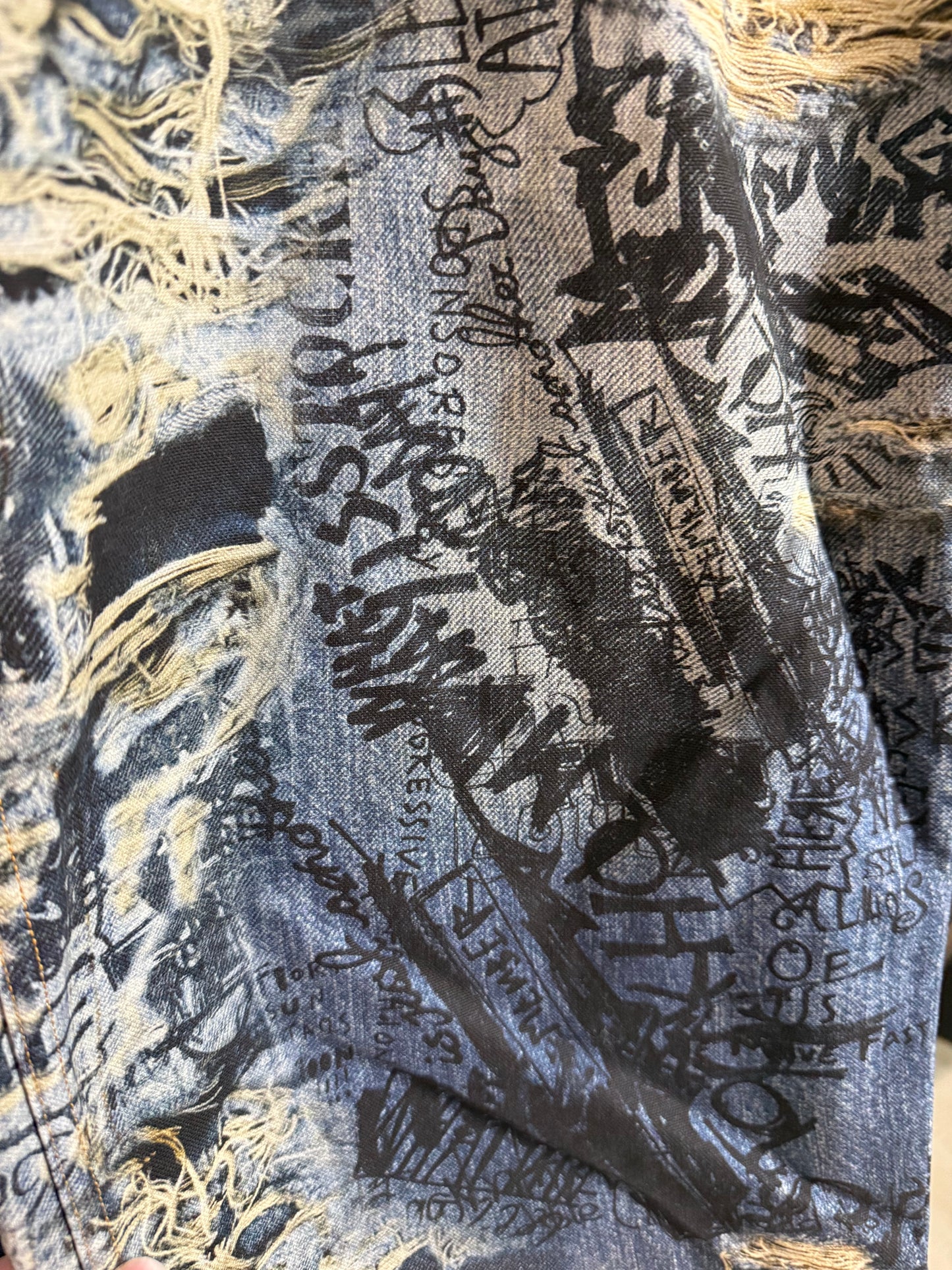 Acne Studios Printed ripped jeans