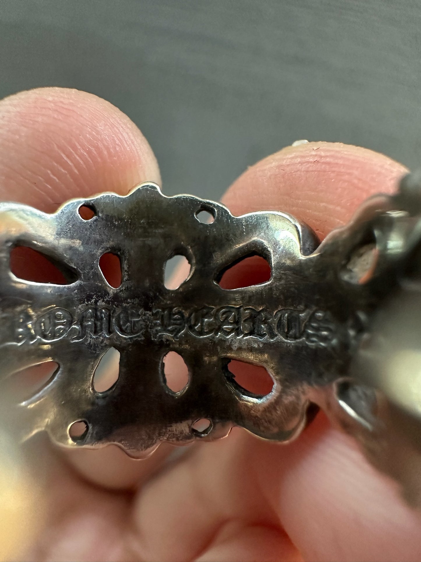 Chrome Hearts double floral cross ring
