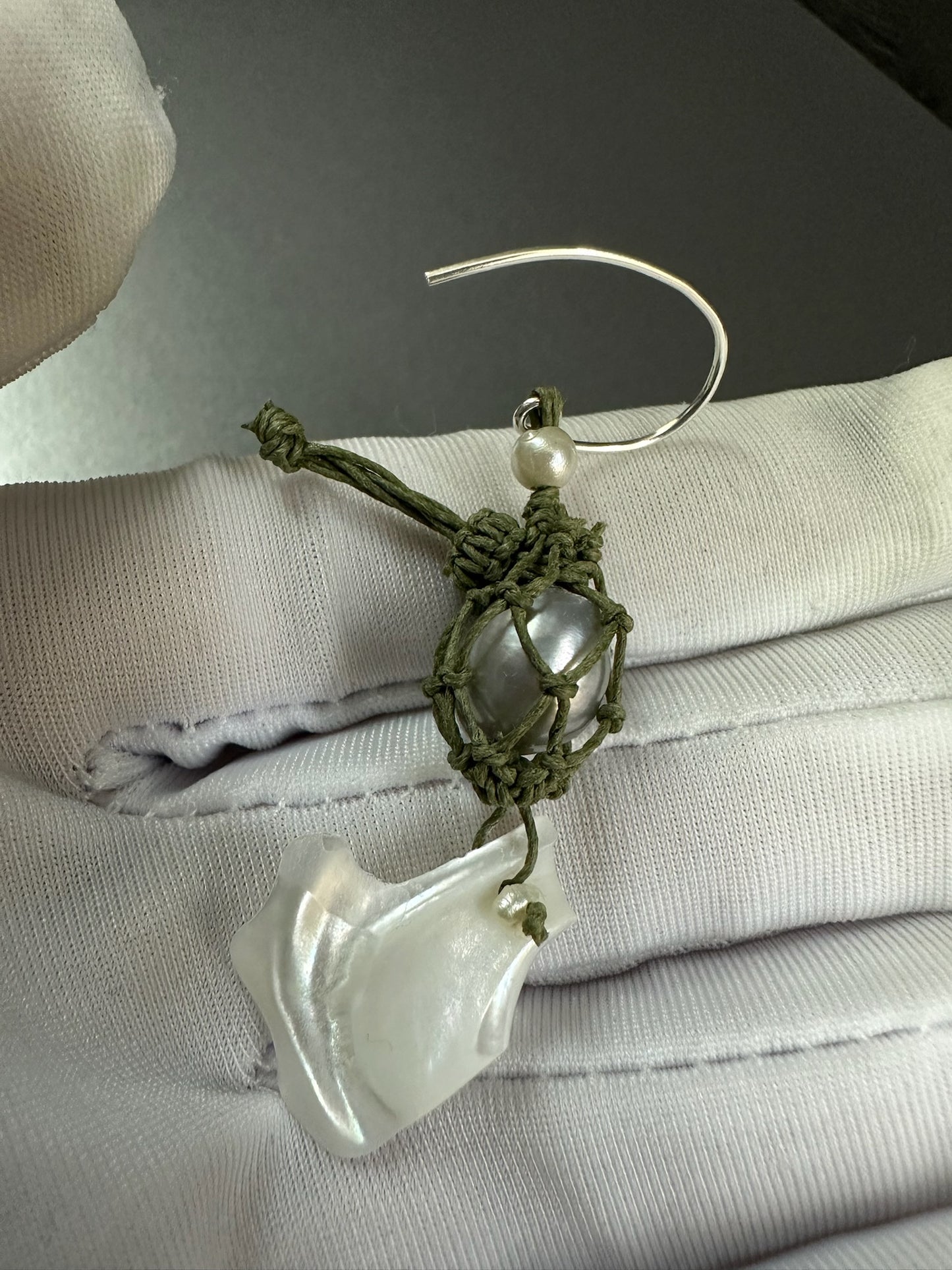 Peng Tai Net Earring Moss