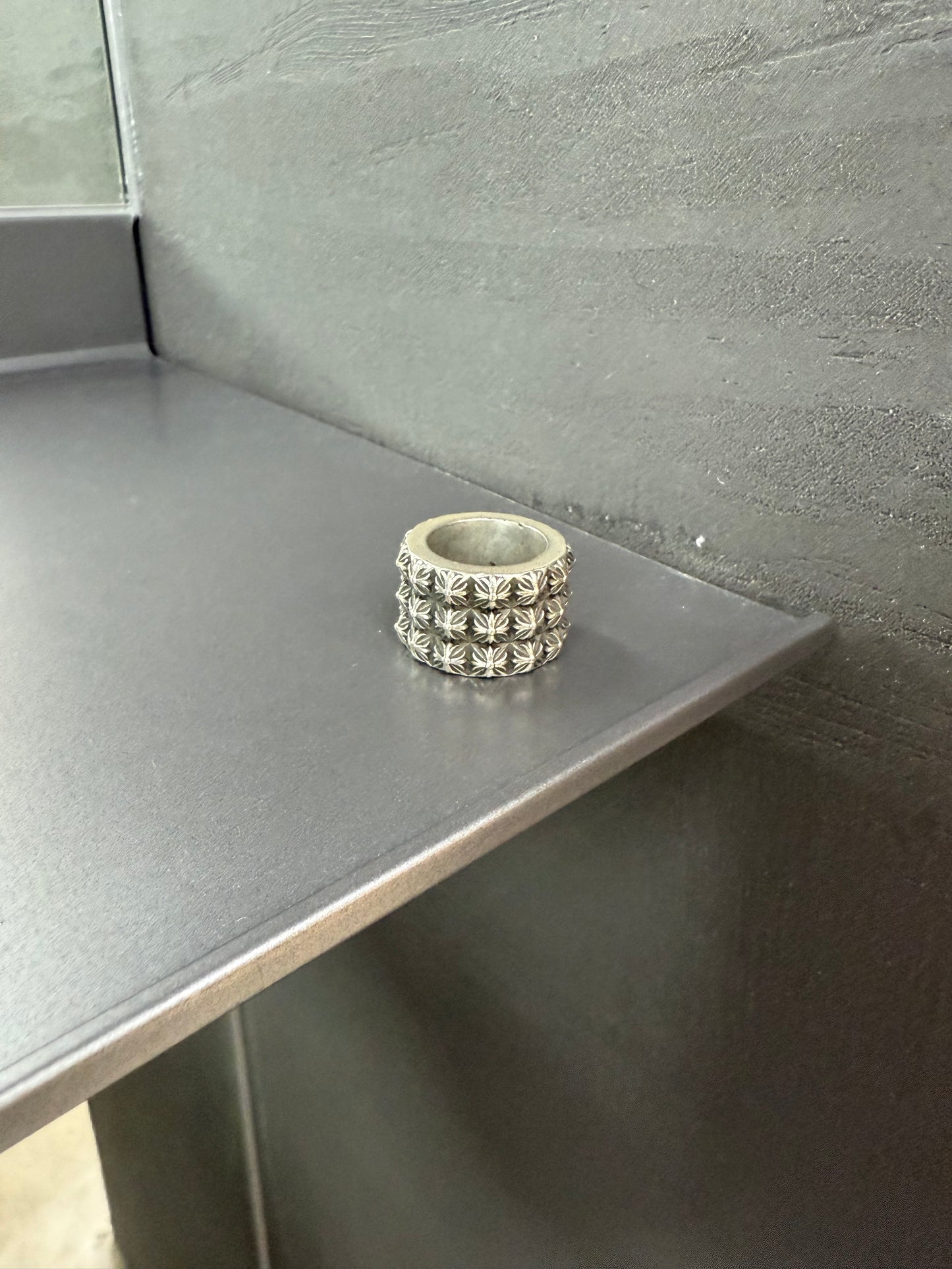 Chrome Hearts triple pete punk ring
