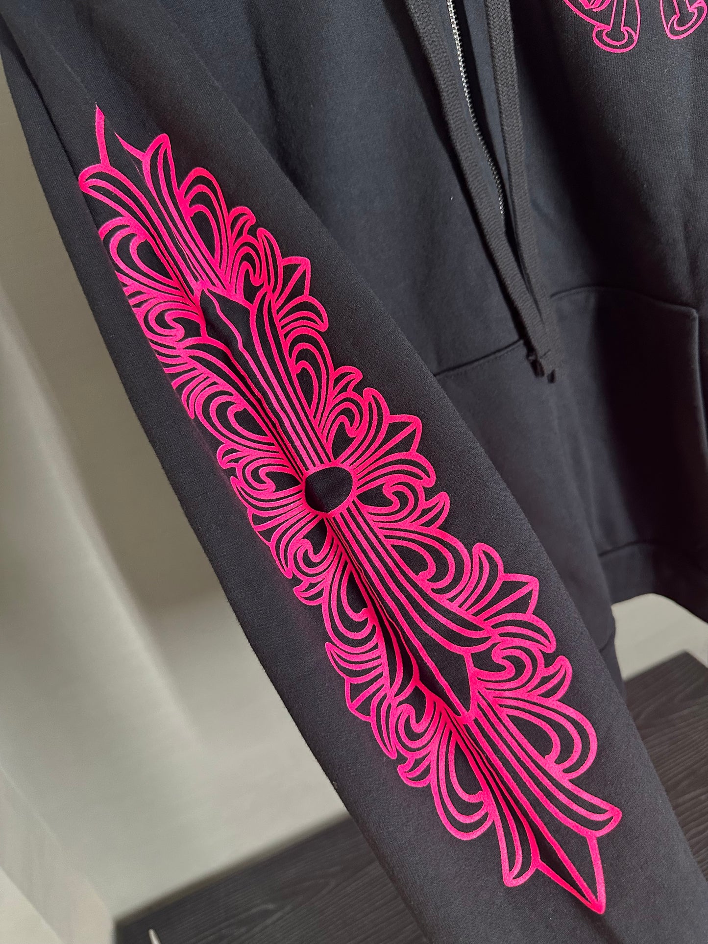 Chrome Hearts Horseshoe Floral Cross Zip-up
