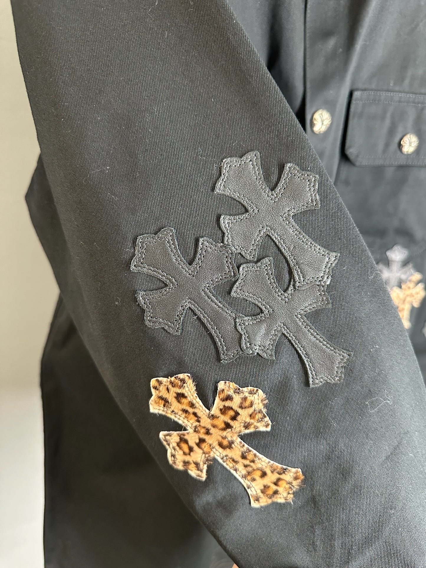 Chrome Hearts patch work dog jacket