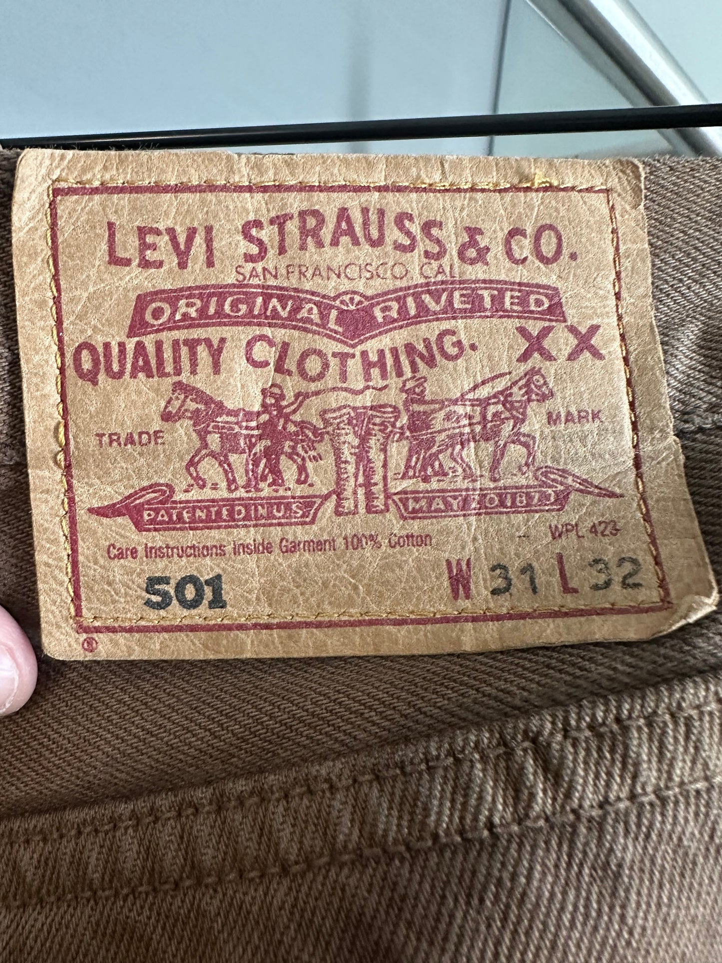 Chrome Hearts Leather Cross Patched Levis 501 Jeans (1 of 1)
