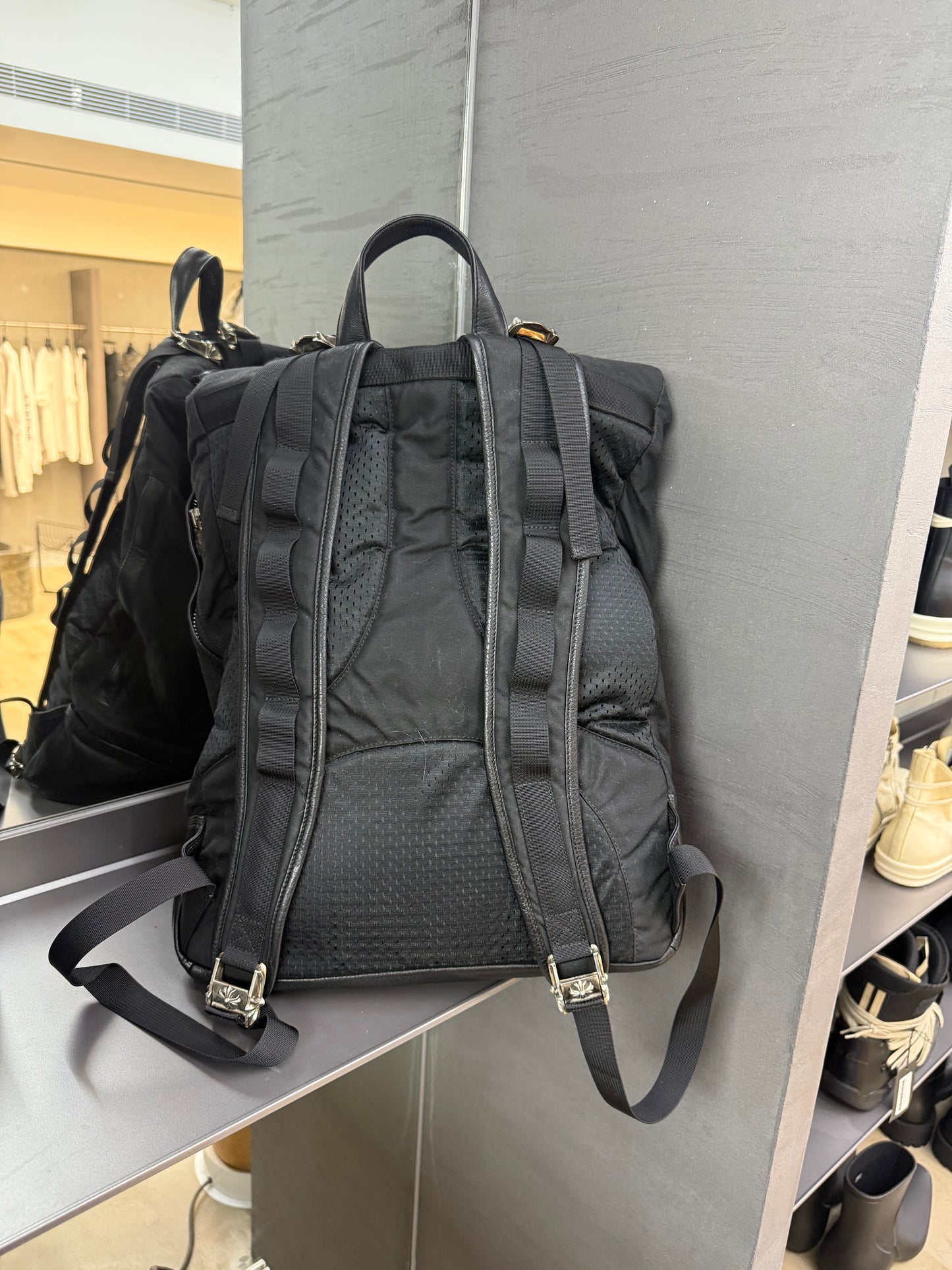 Chrome Hearts leather patches backpack