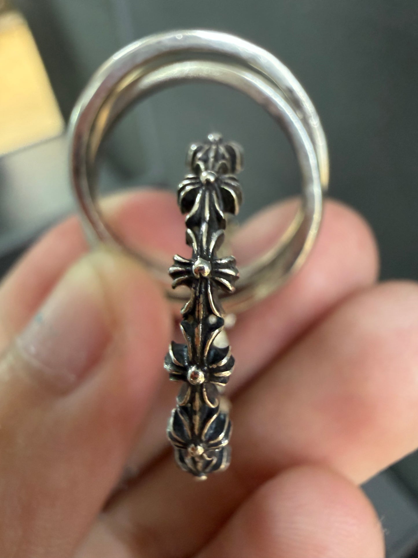 Chrome Hearts Tiny E Band Triple Ring