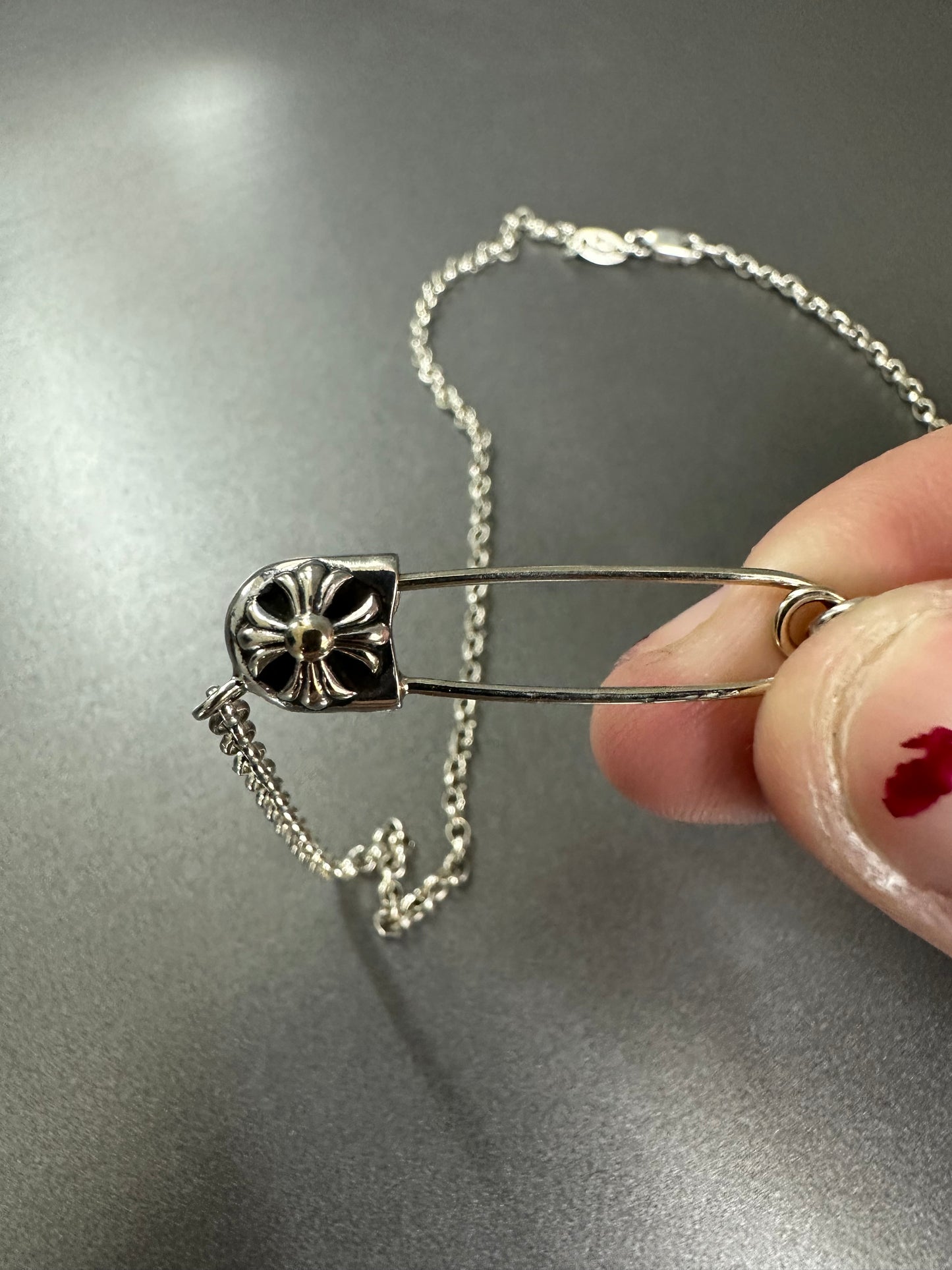 Chrome Hearts Safety Pin Necklace