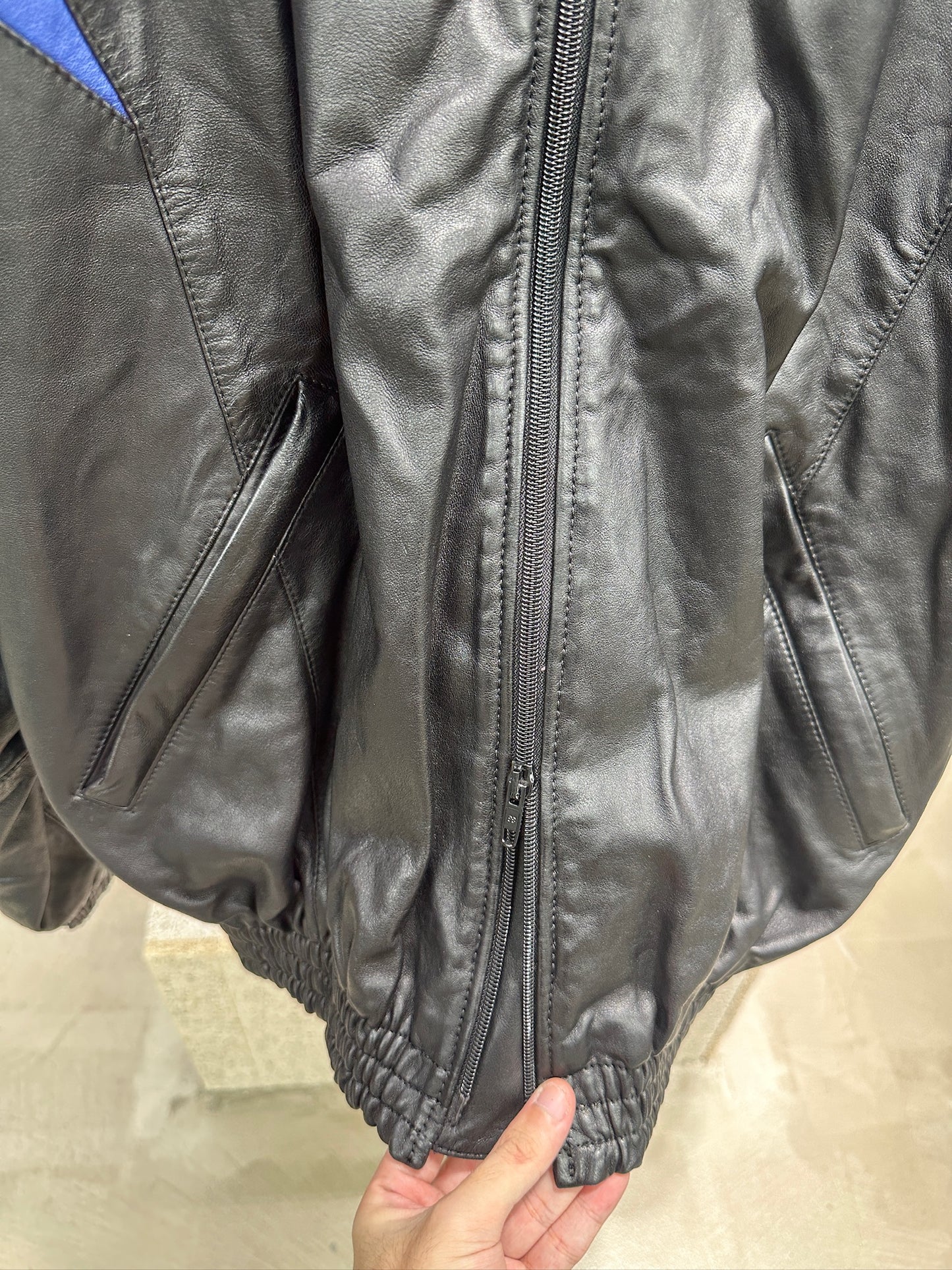 Balenciaga 3B Sports Icon Leather Track Jacket