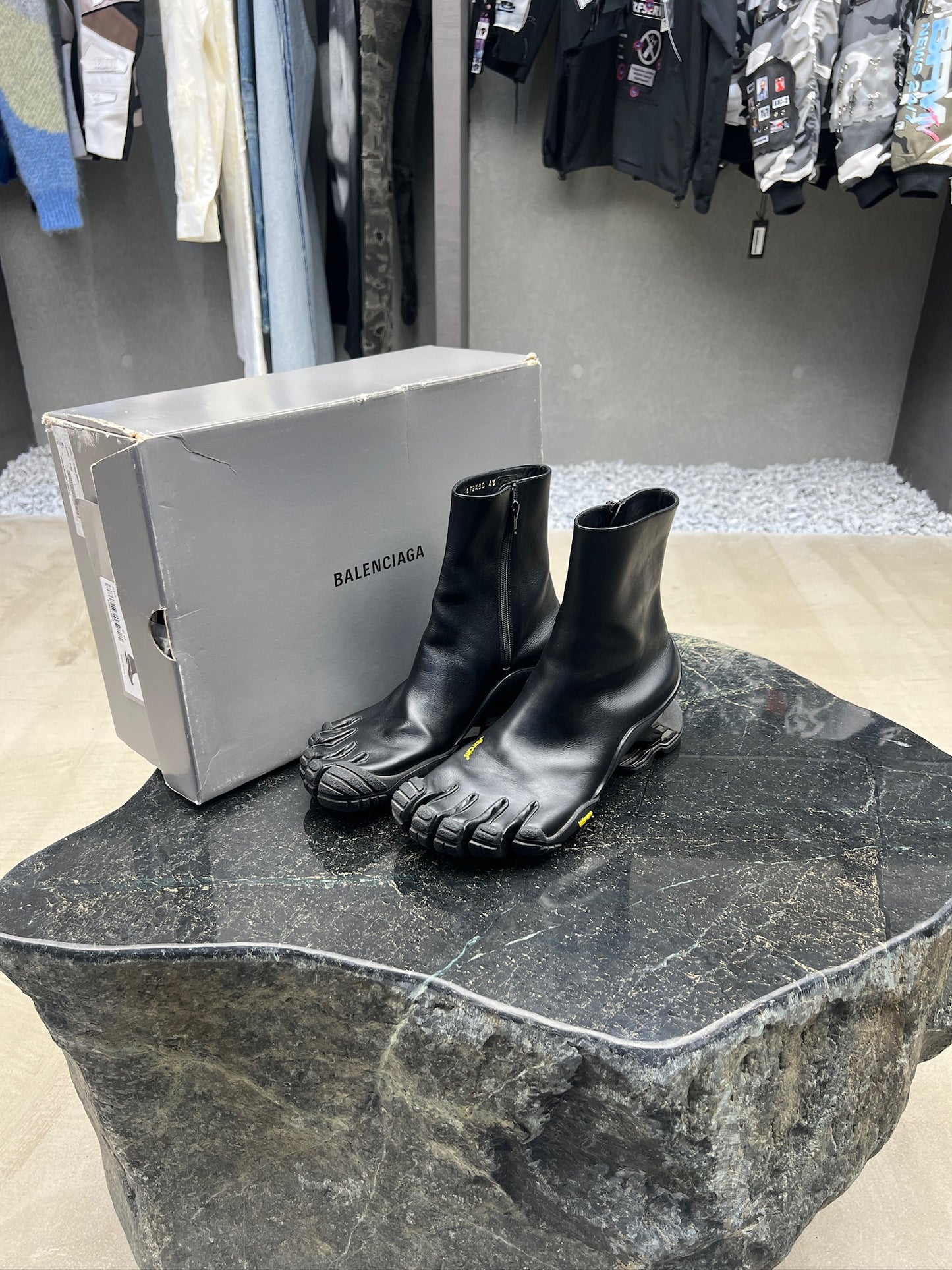 Balenciaga Vibram Leather Toe Heels