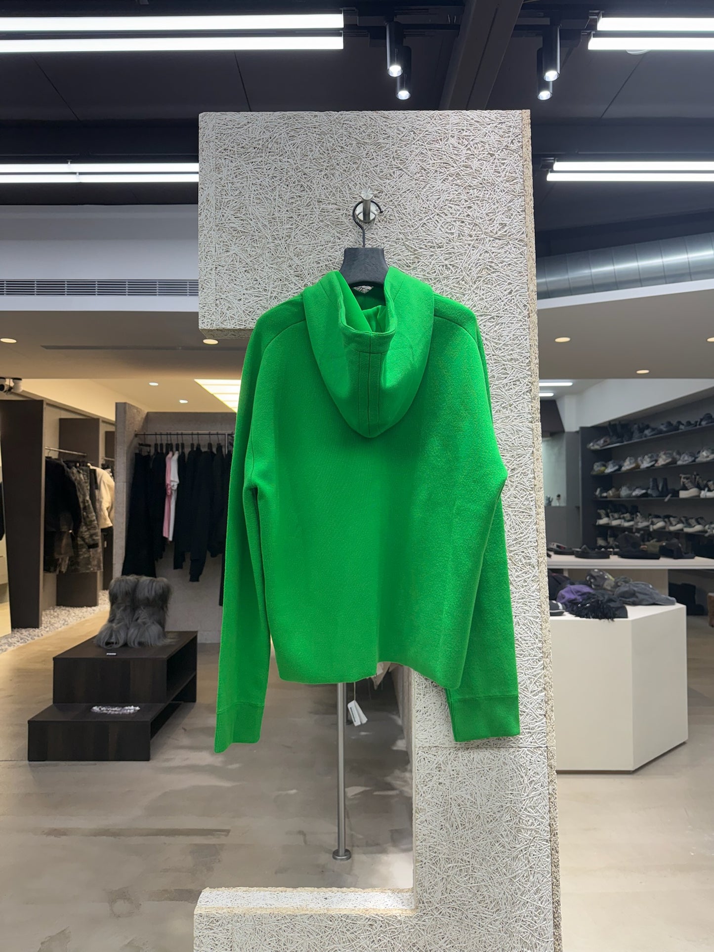 Bottega Veneta Green Wool Hoodie