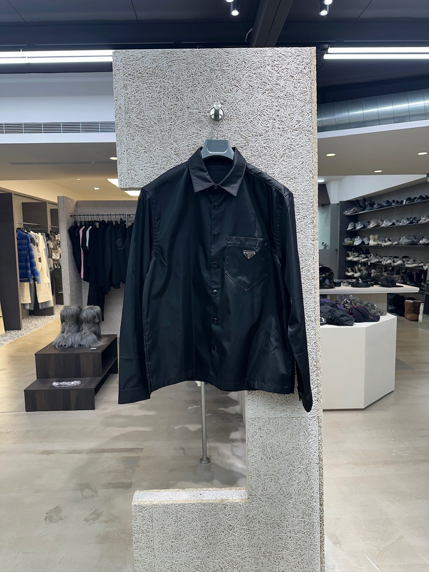 Prada Re-Nylon Triangle Logo Shirt