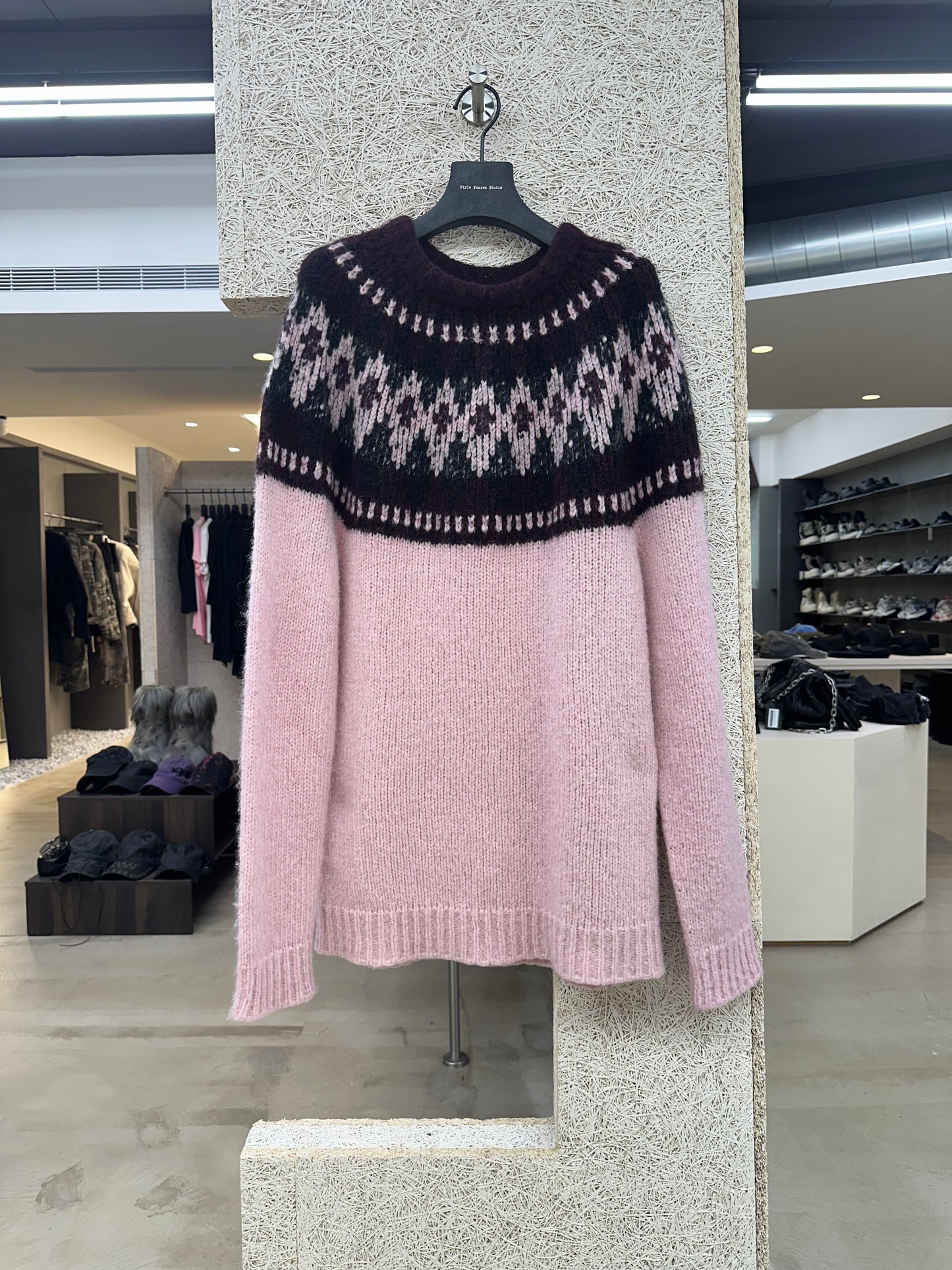 Raf Simons Studenten Pink Sweater