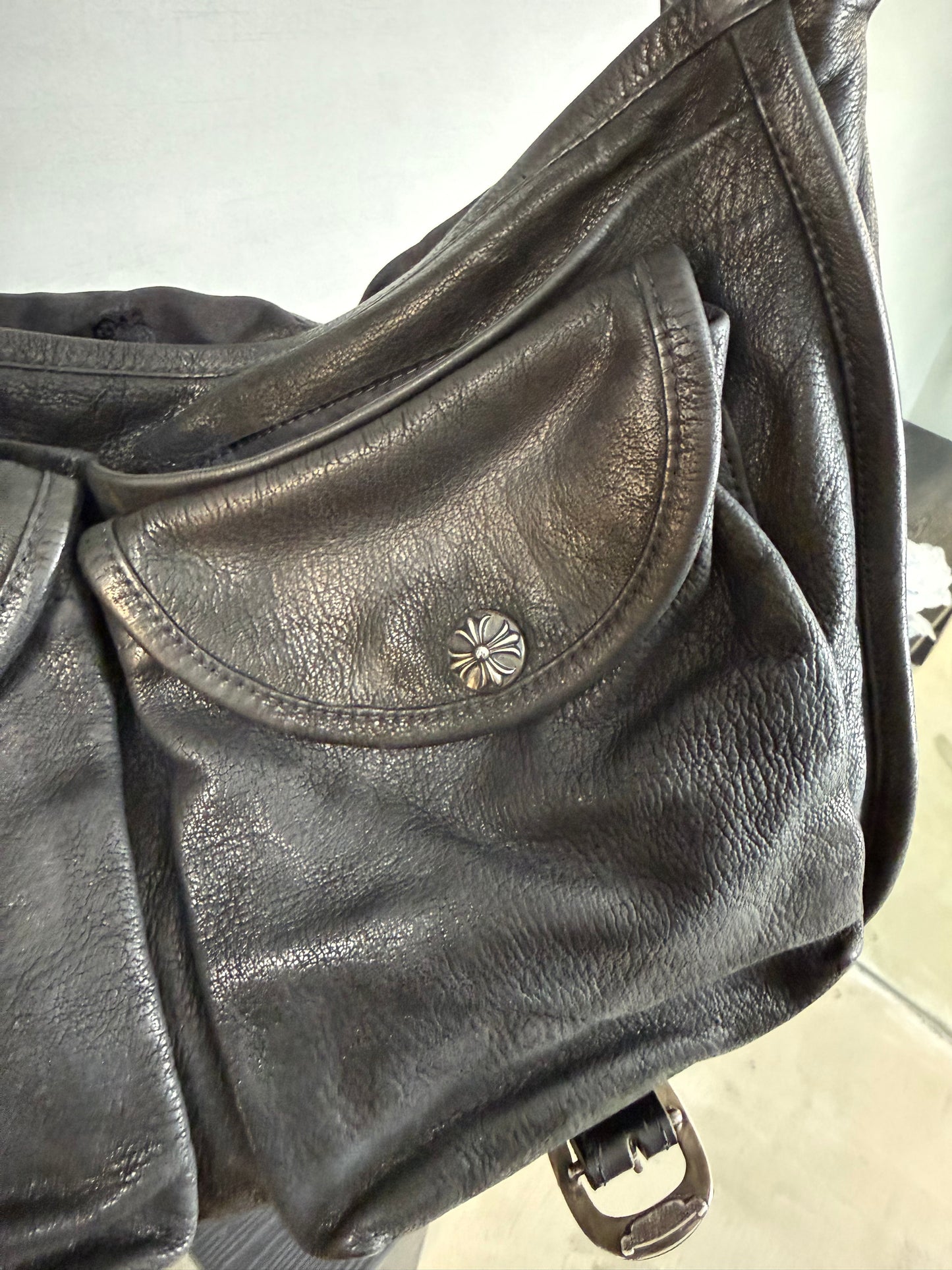 Chrome Hearts Multiple cross patches messenger bag
