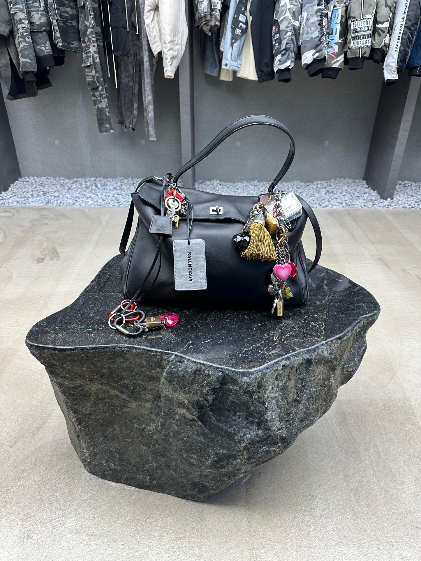 Balenciaga Rodeo Large Handbag with Charm