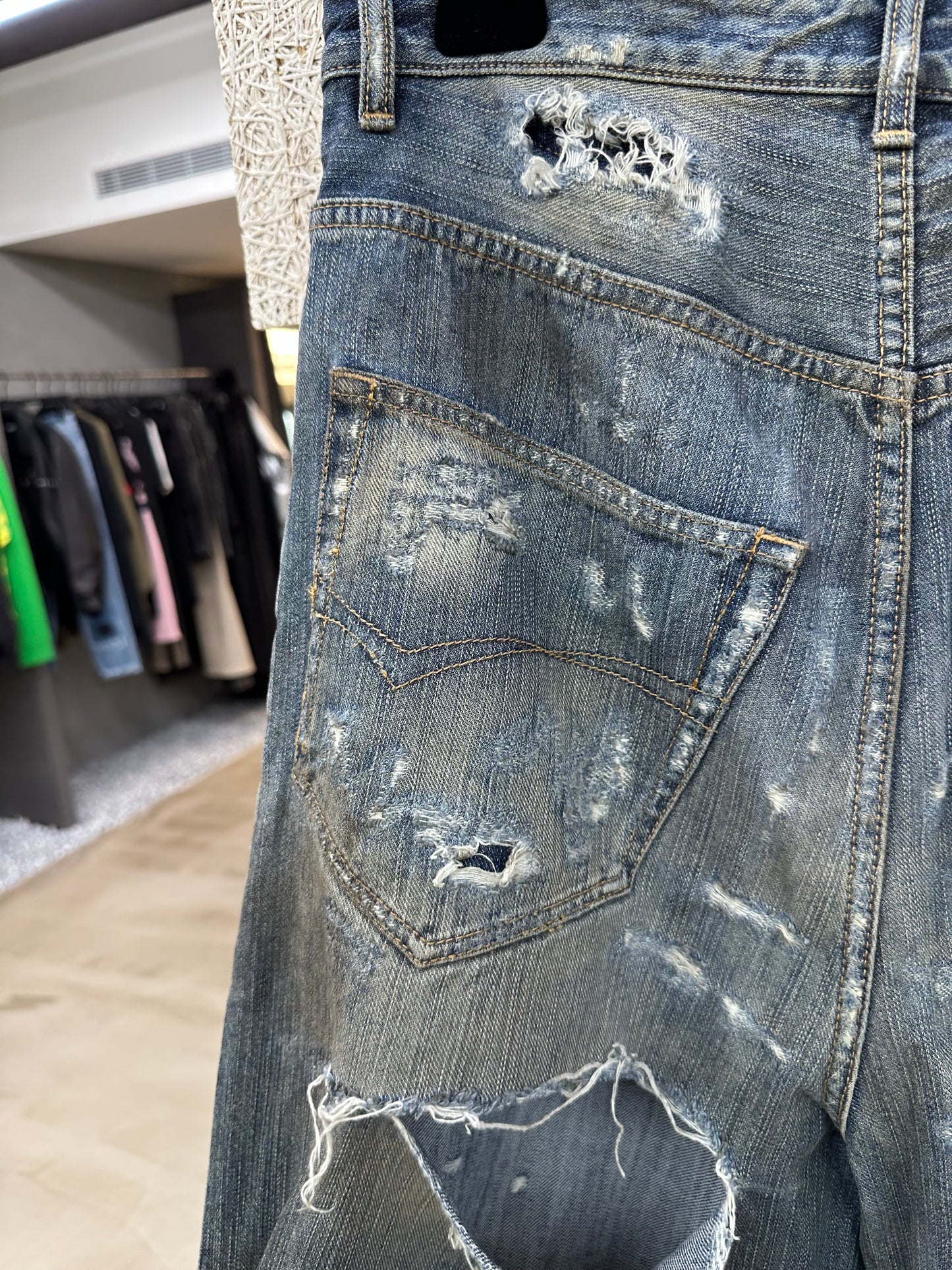 Balenciaga Super Destroyed Jeans Vic Runway Limited