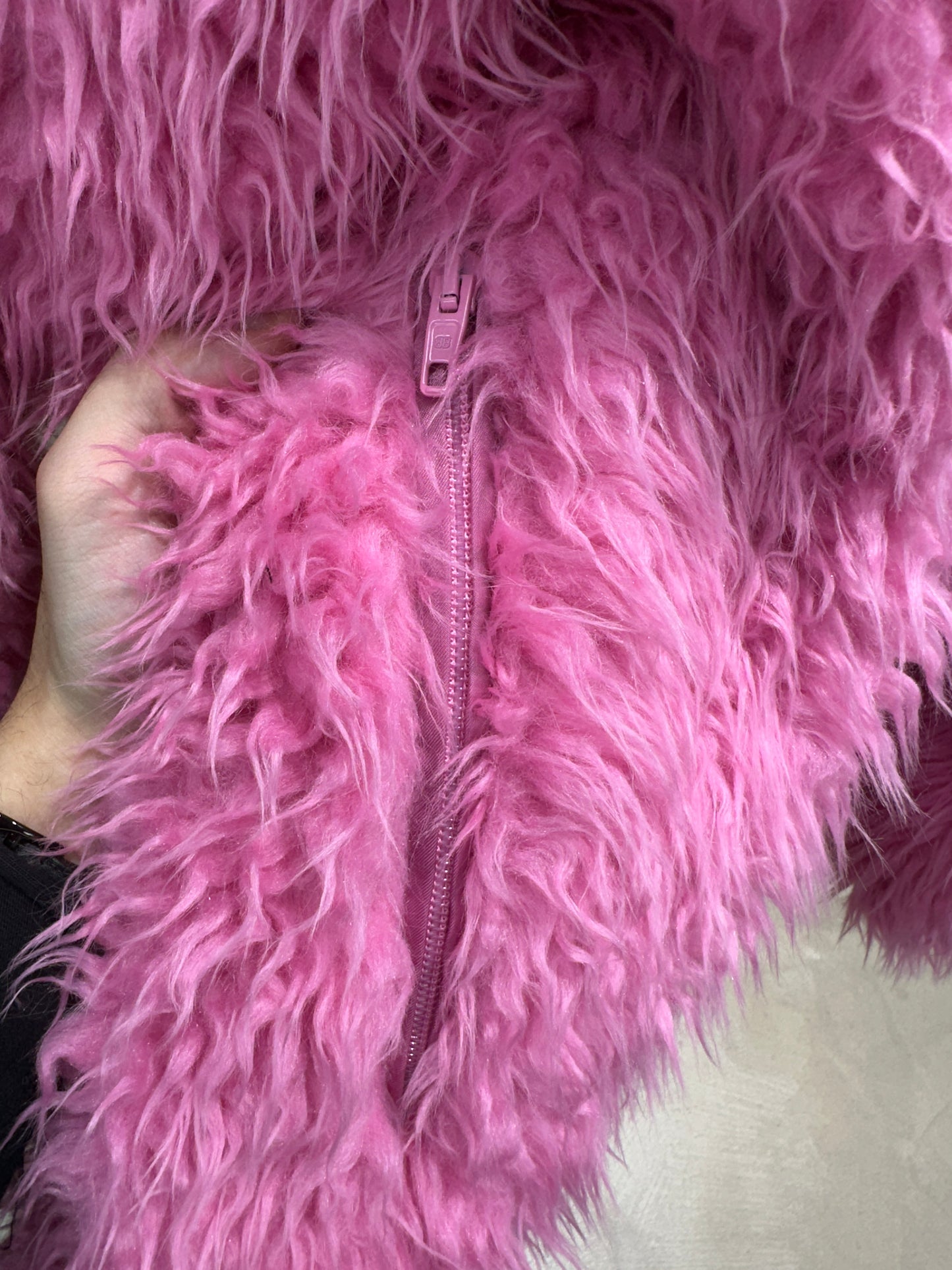 Balenciaga Pink Fur Parka