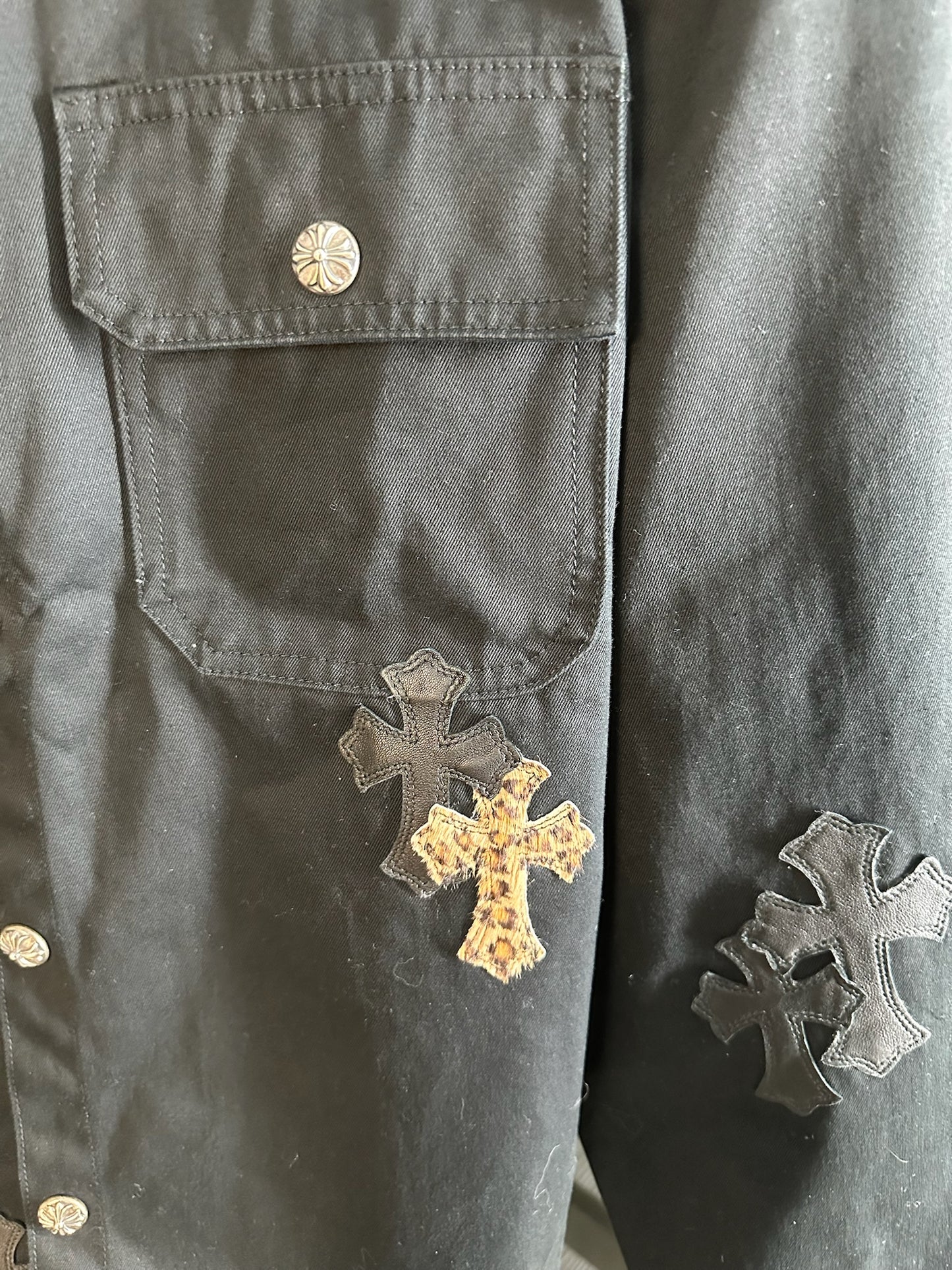 Chrome Hearts patch work dog jacket