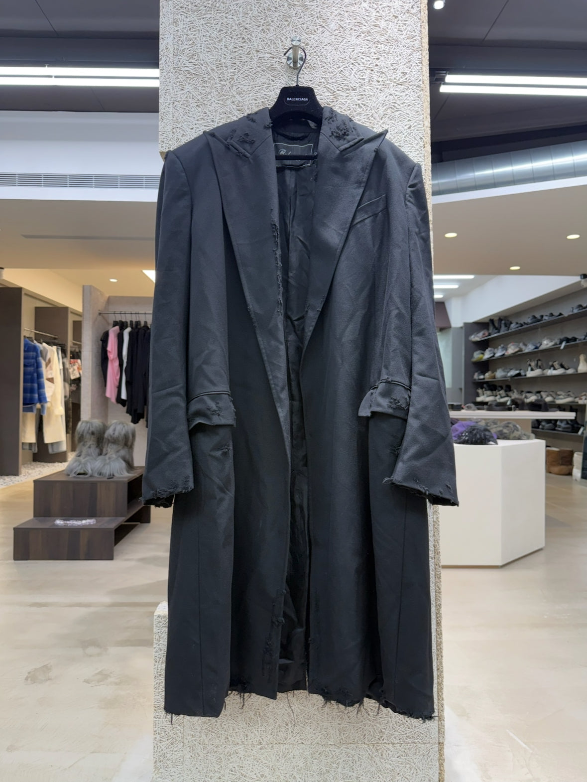 Balenciaga Shoulder Pad Long Coat