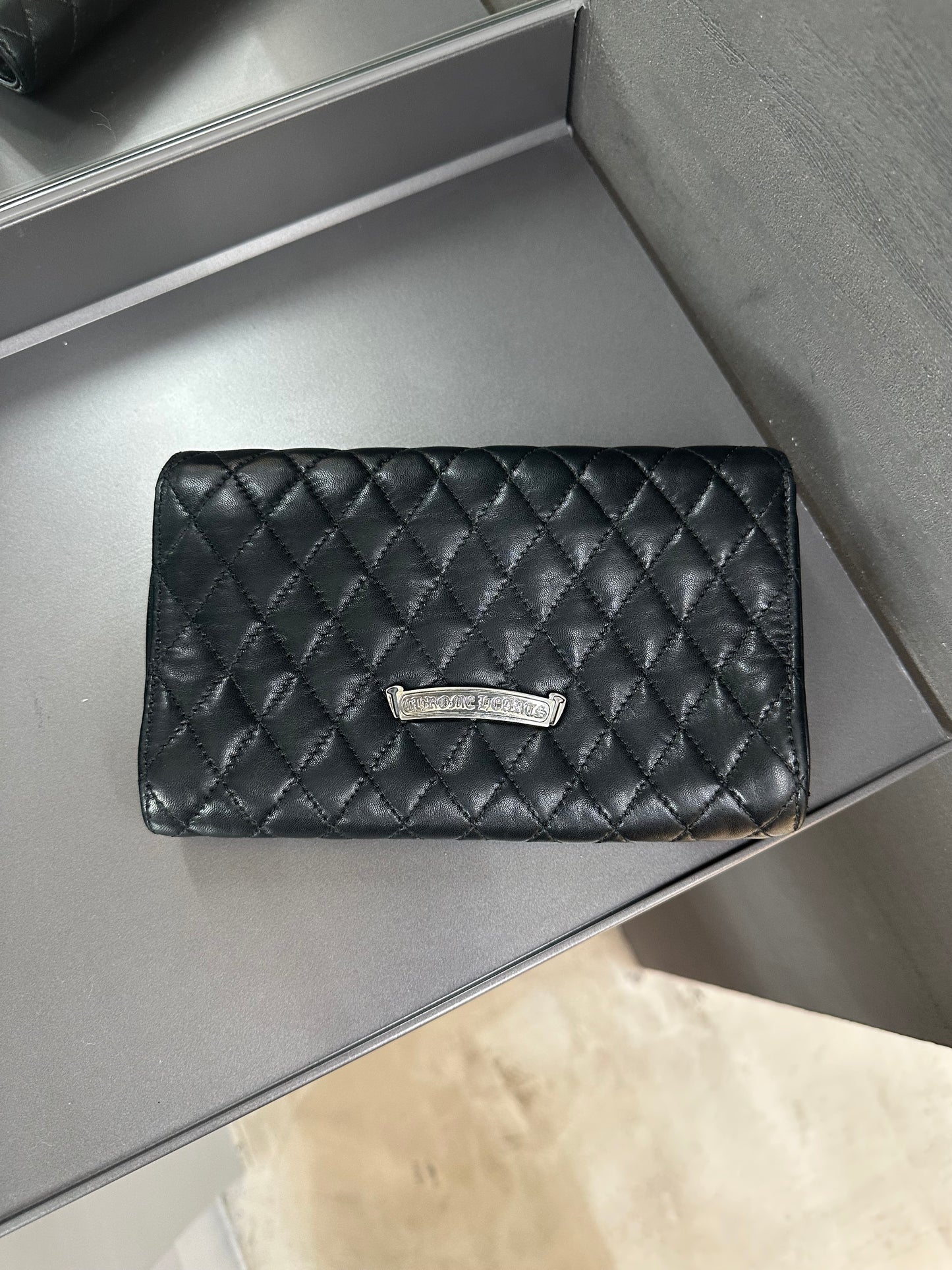 CHROME HEARTS QUILT WAVE WALLET
