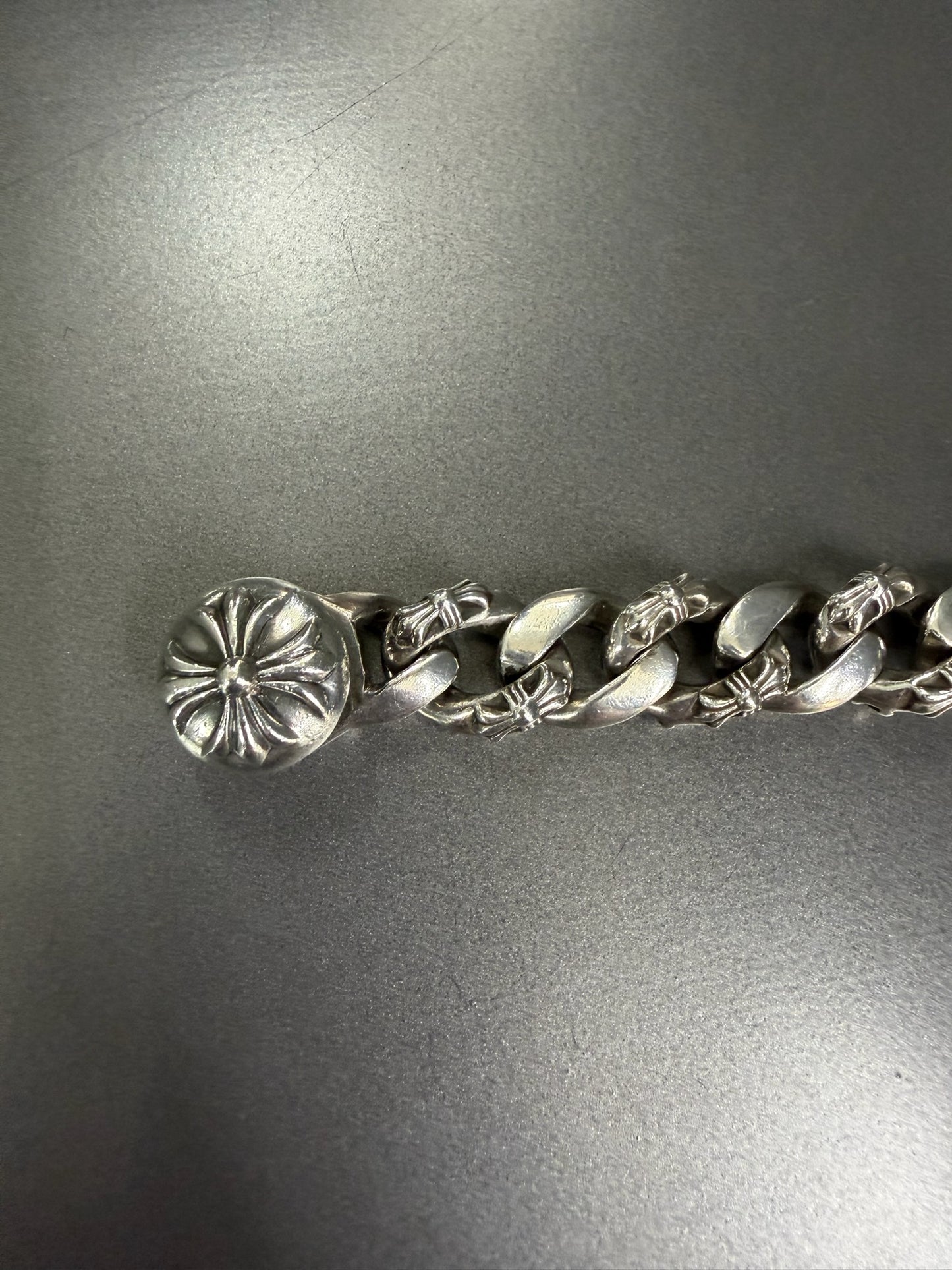 Chrome Hearts Fancy Link Bracelet with Lobster Clasp