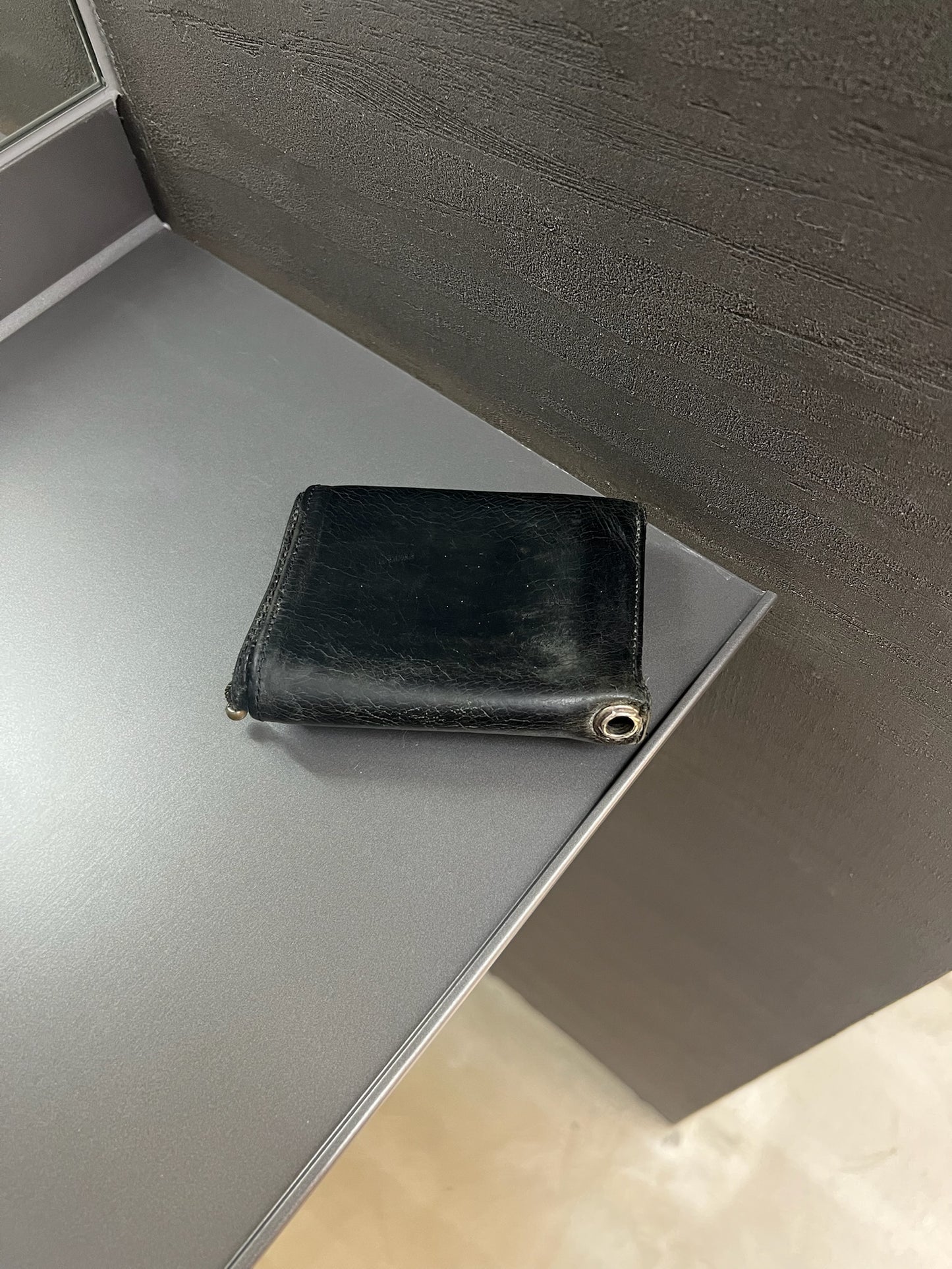Chrome Hearts 3 fold leather wallet