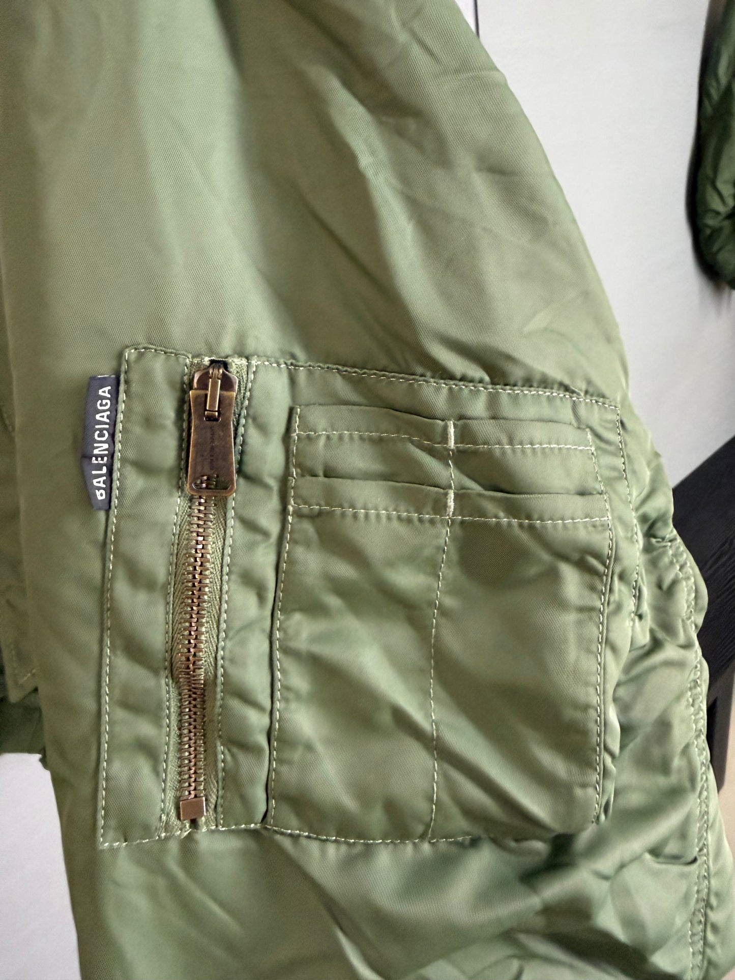 Balenciaga distressed hooded bomber