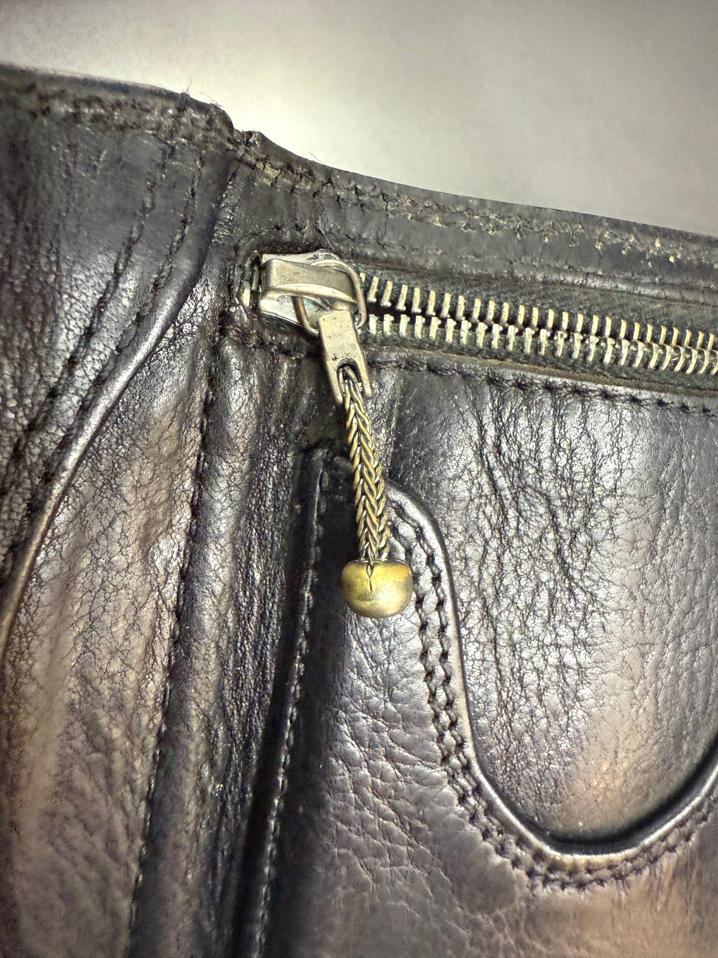 Chrome Hearts 3 fold leather wallet