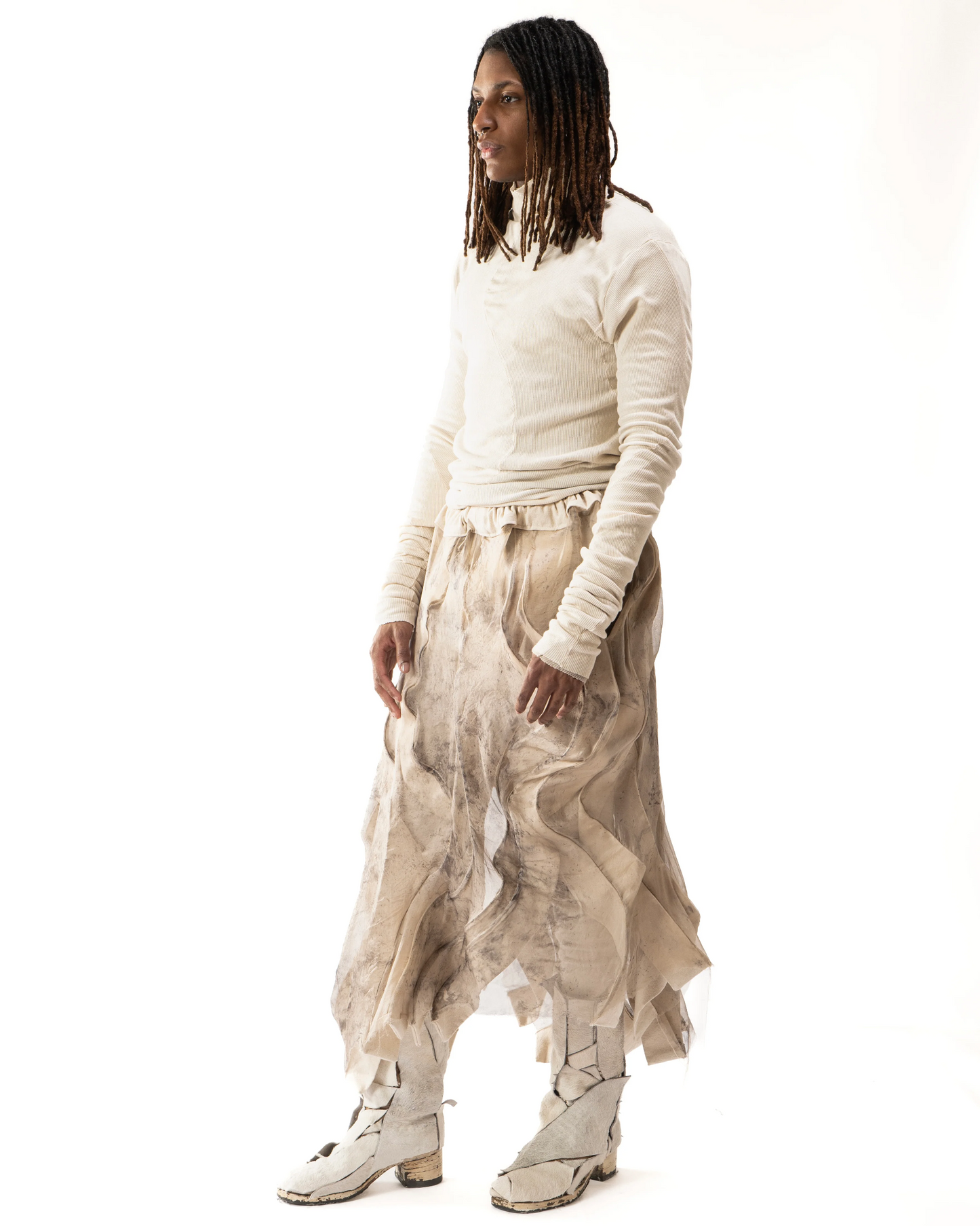 JAS Iron Reversible Sheer Post Human Skirt