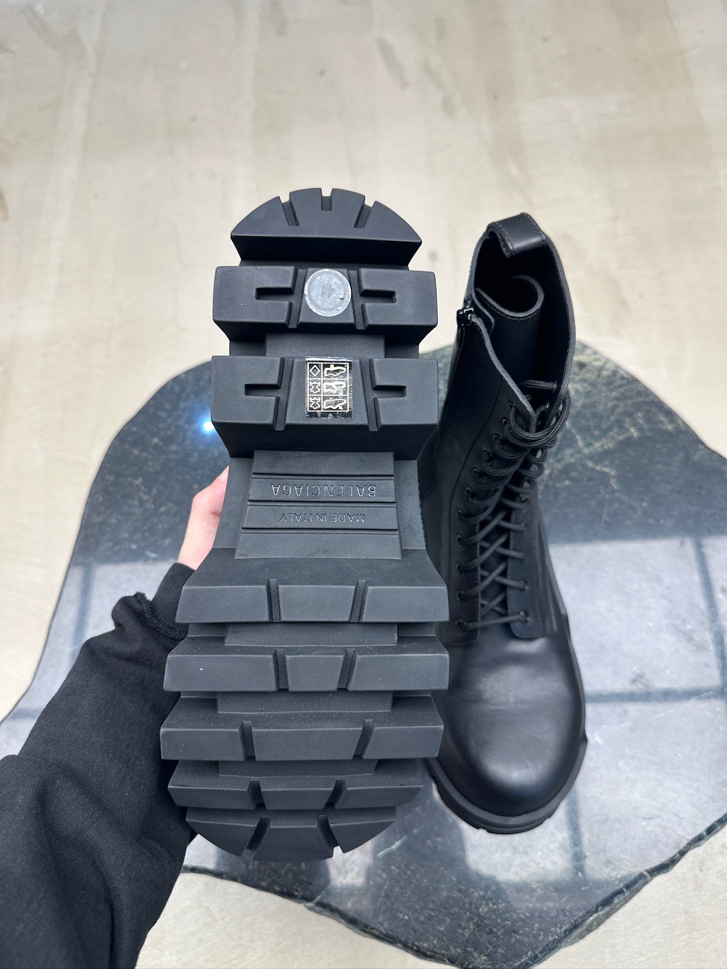 Balenciaga Bulldozer Lace-up Boots
