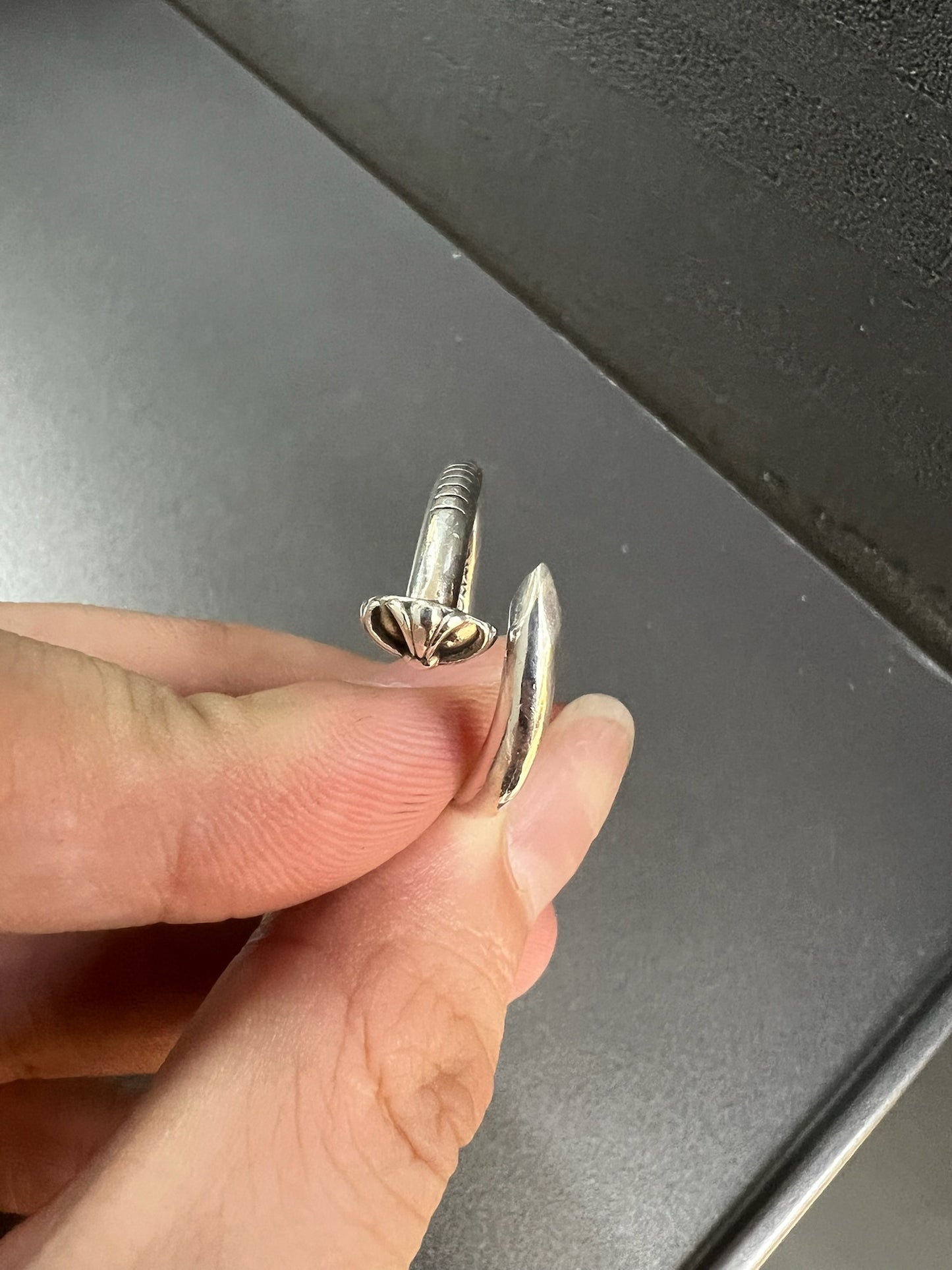 Chrome Hearts nail ring