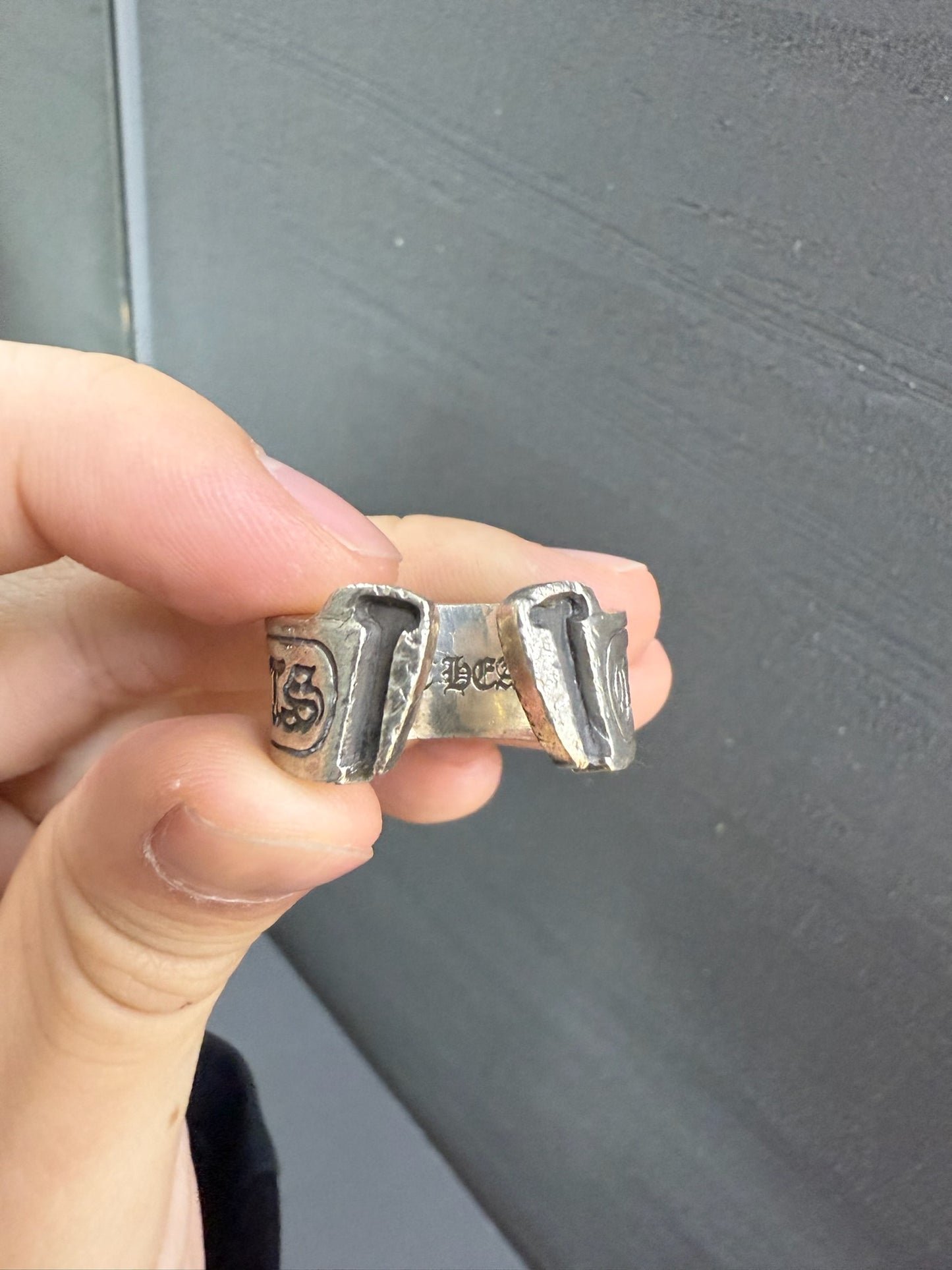 Chrome Hearts scroll ring