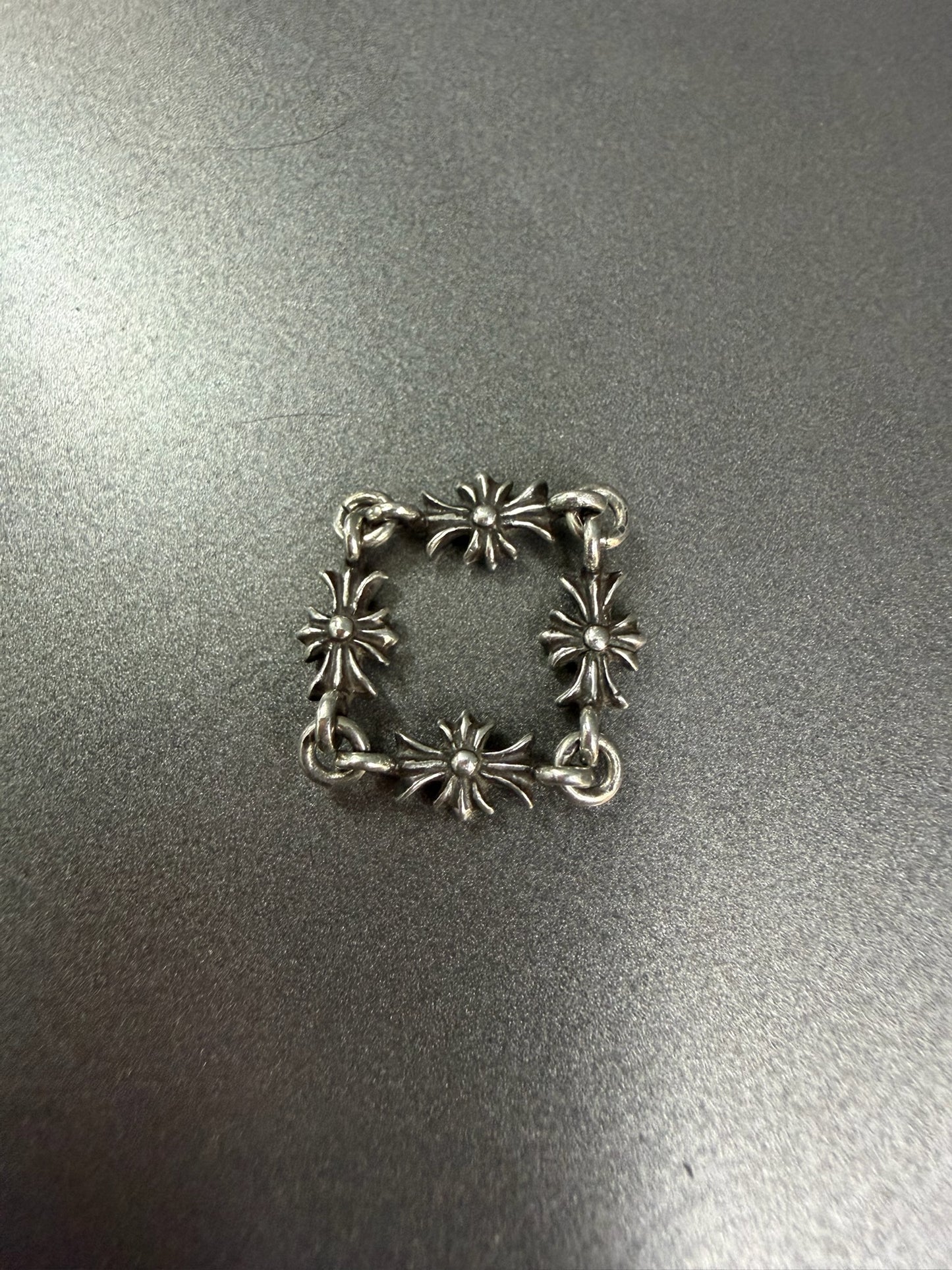 Chrome Hearts Sapphire Tiny E Cross Ring