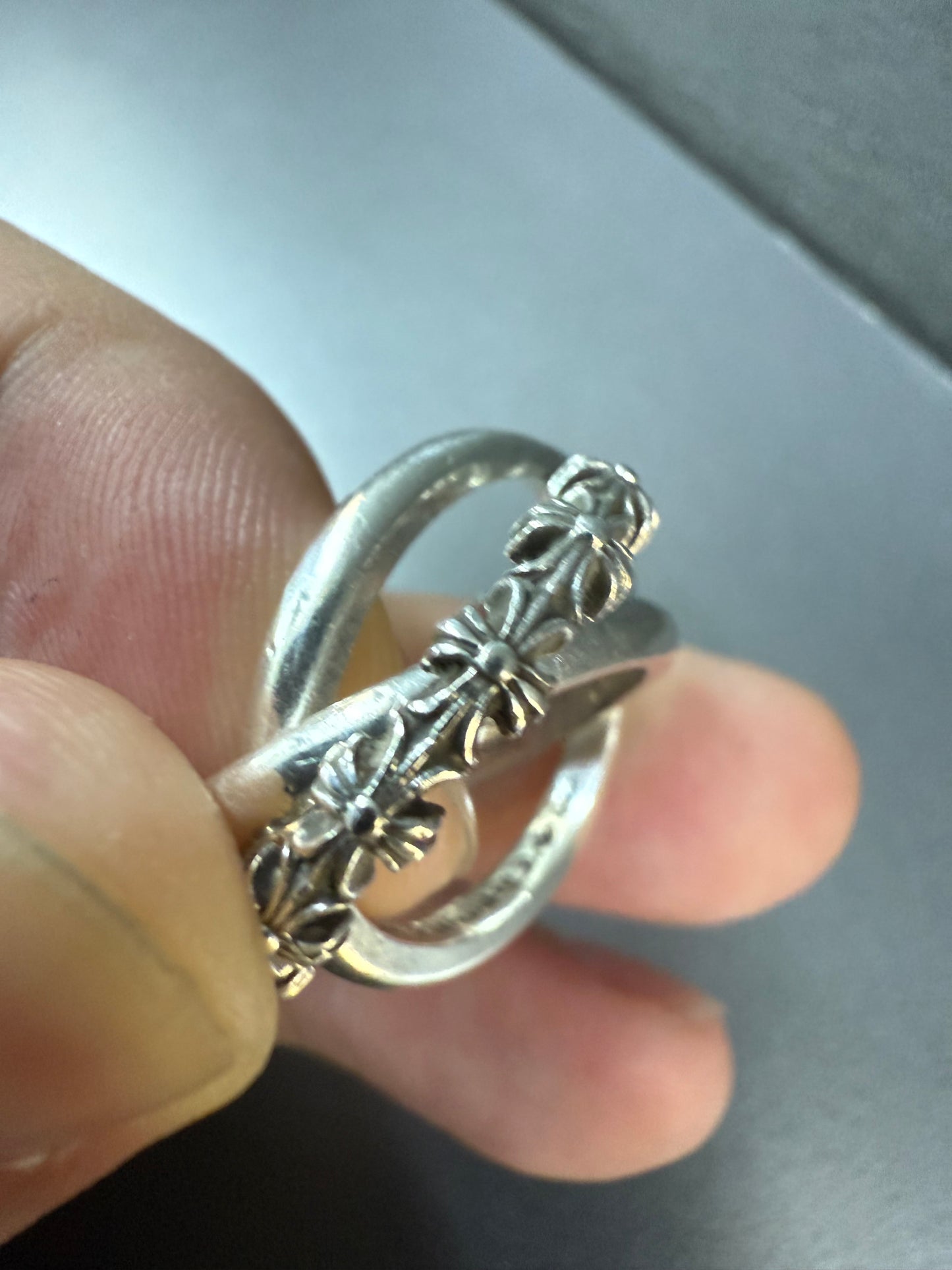 Chrome Hearts Tiny E CH Plus Band Triple Ring