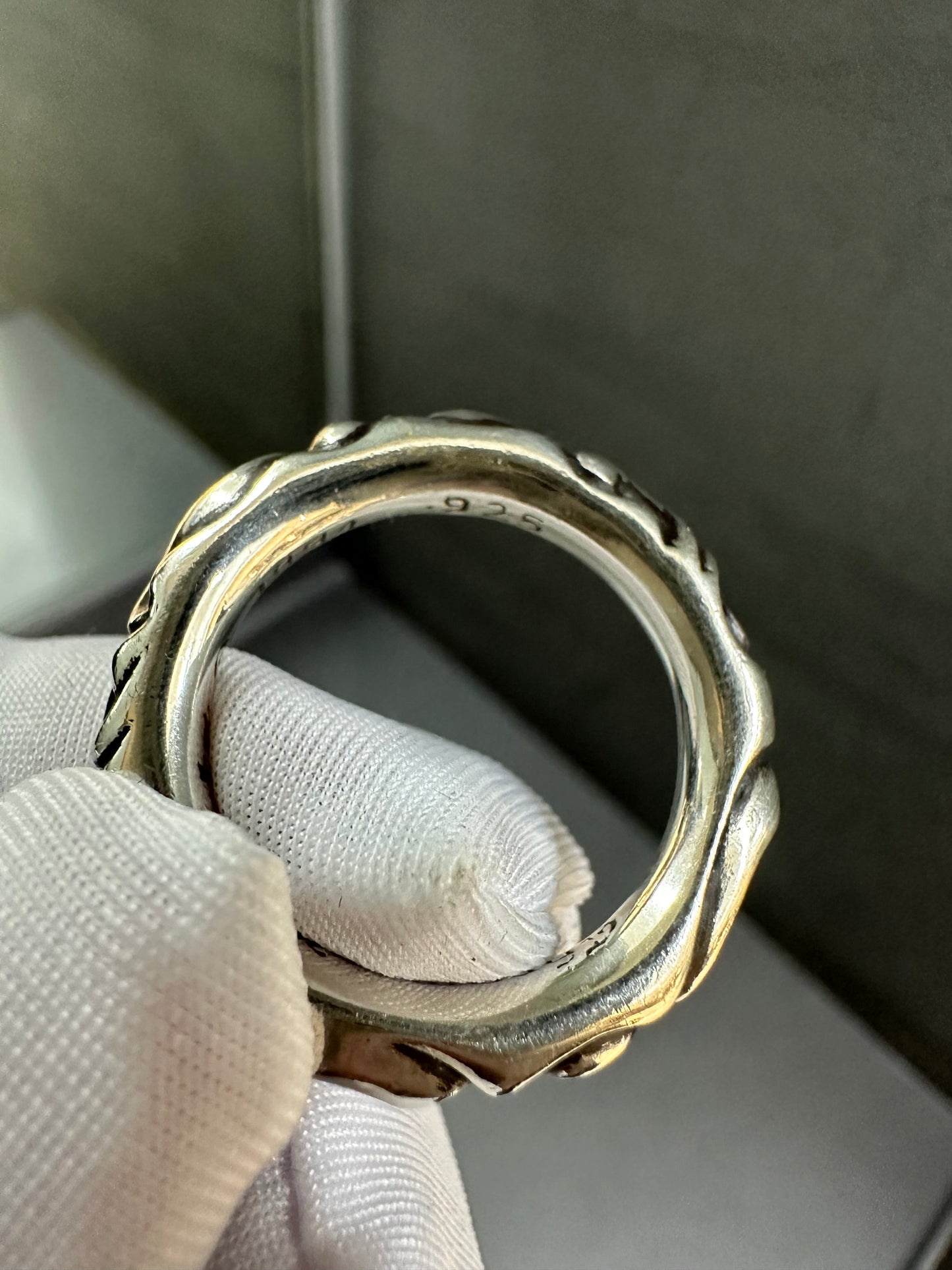 Chrome Hearts SCRL Scroll Band Ring