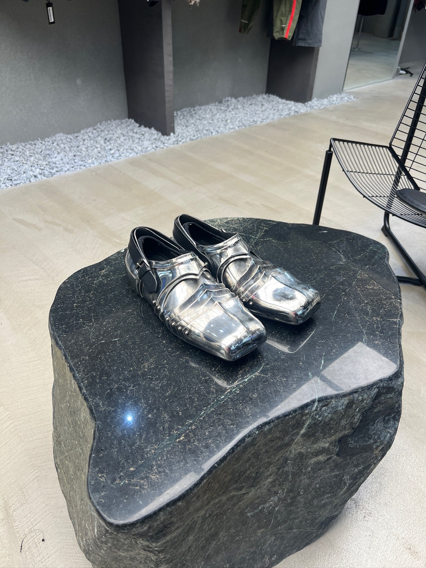 Balenciaga Chevalier Silver Derbies