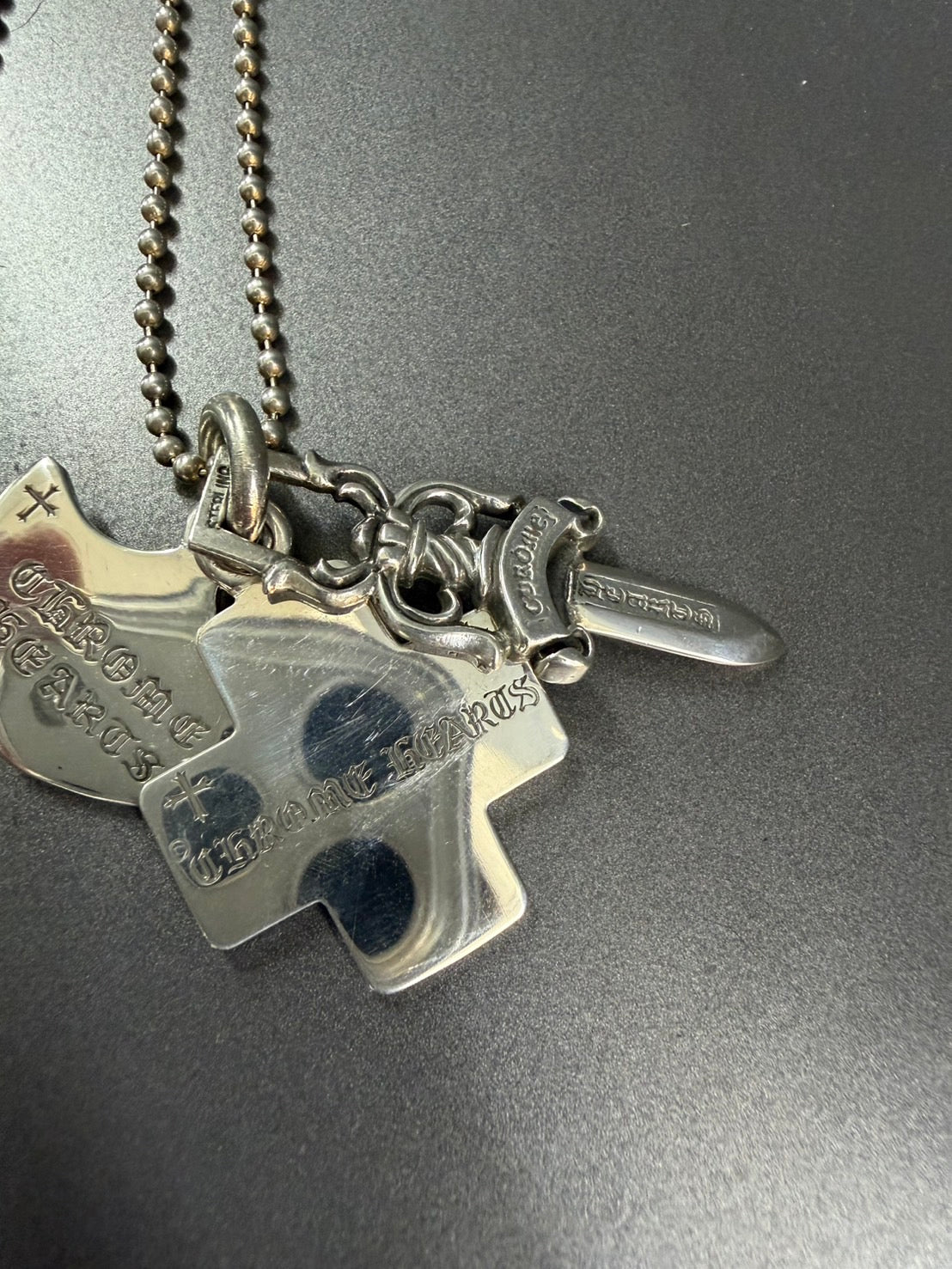 Chrome Hearts Three Trinkets Pendant Necklace