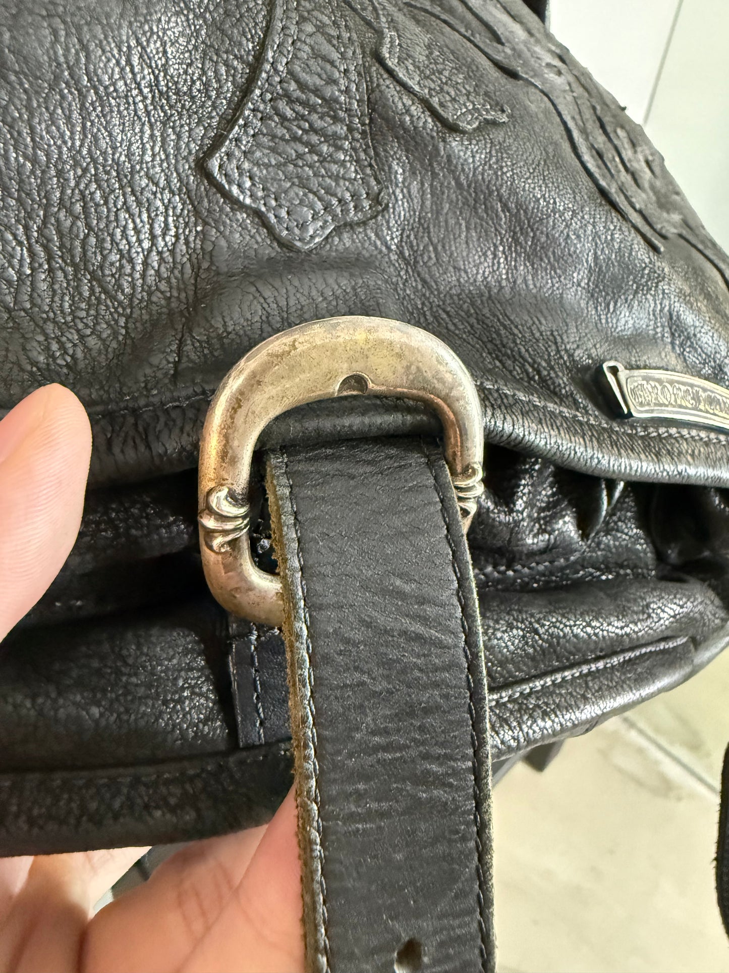 Chrome Hearts Multiple cross patches messenger bag
