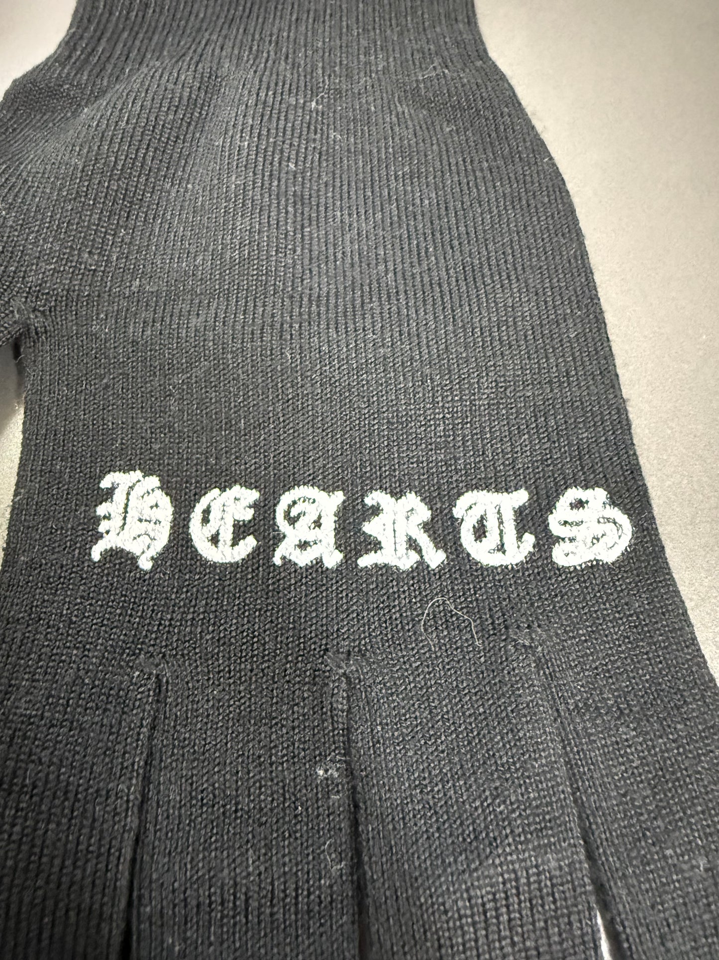 Chrome Hearts Script Cross Logo Gloves
