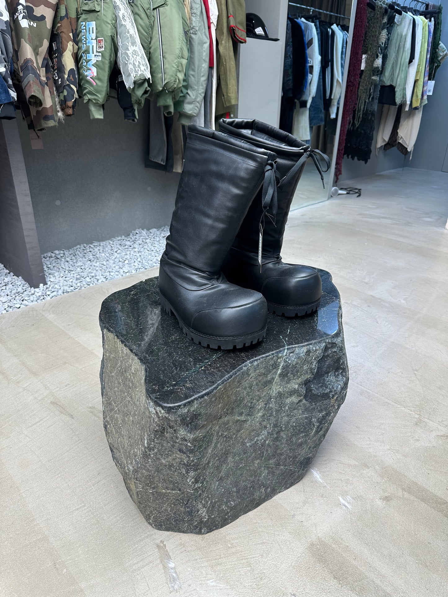 Balenciaga Alaska leather boots high
