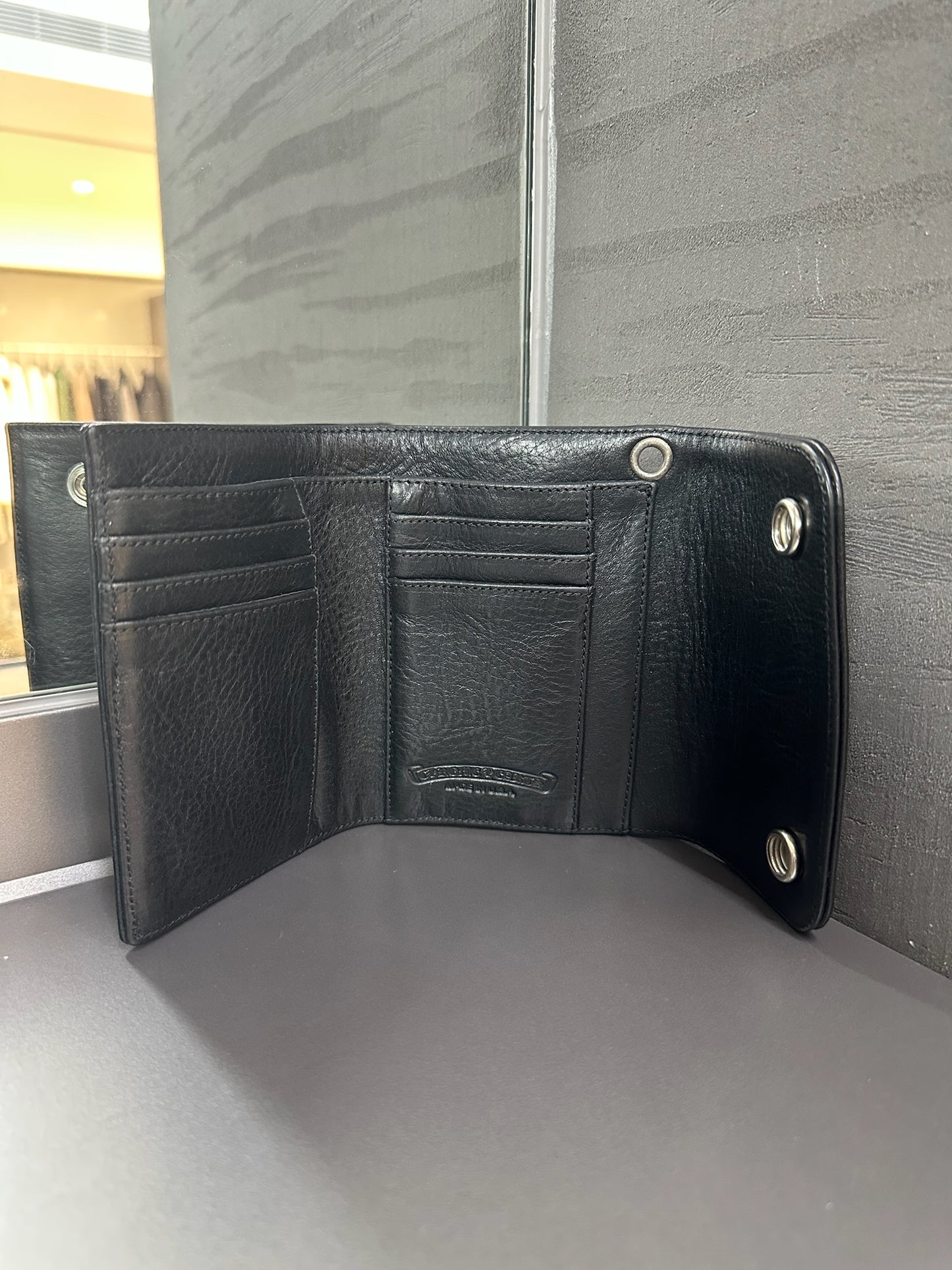 Chrome Hearts buckle scroll wallet
