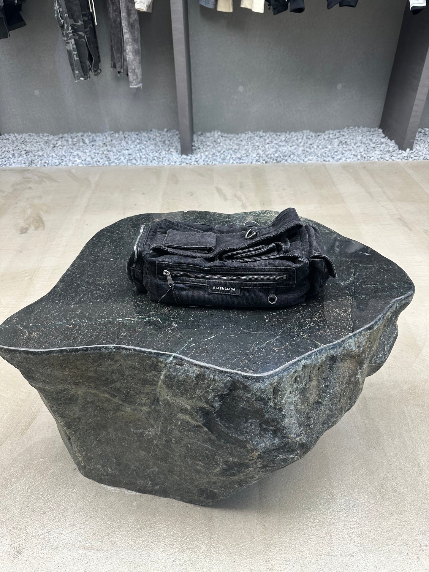 Balenciaga Superbusy Denim Shoulder Bag
