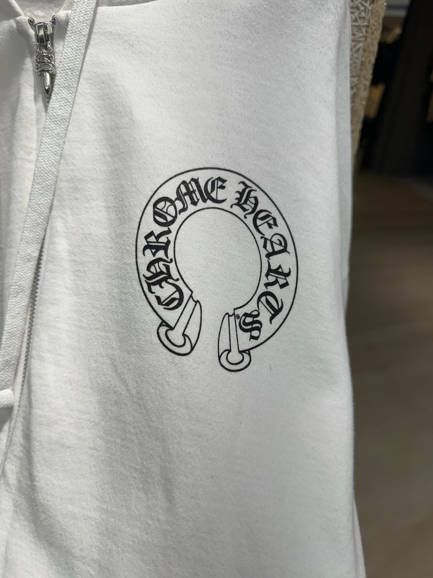 Chrome Hearts Horseshoe Floral Cross Zip-up Hoodie